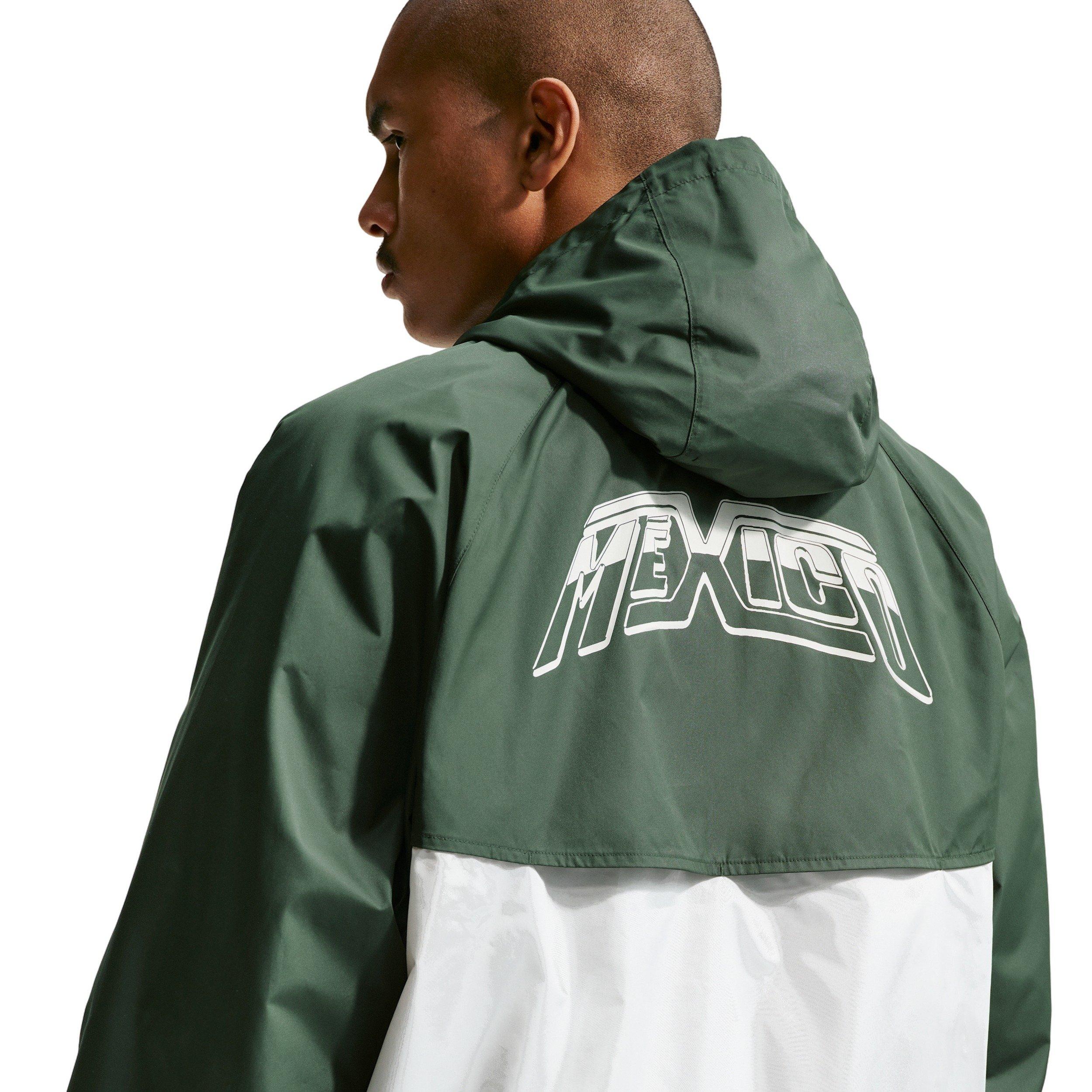 Nike Men's Windrunner Lined 26 Mexico Jacket - Green/White - GREEN/WHITE Thumbnail View 2