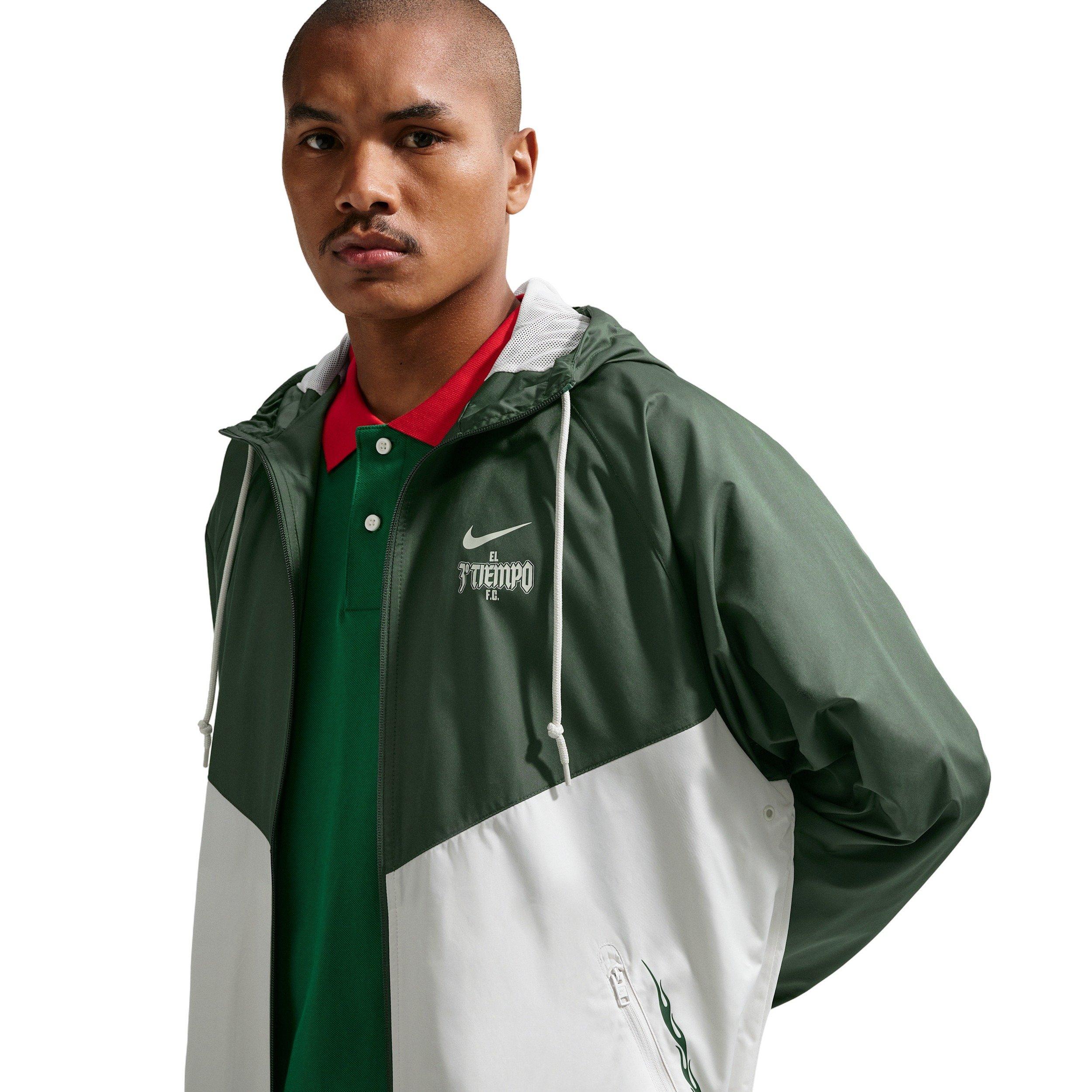 Nike Men's Windrunner Lined 26 Mexico Jacket - Green/White - GREEN/WHITE Thumbnail View 3