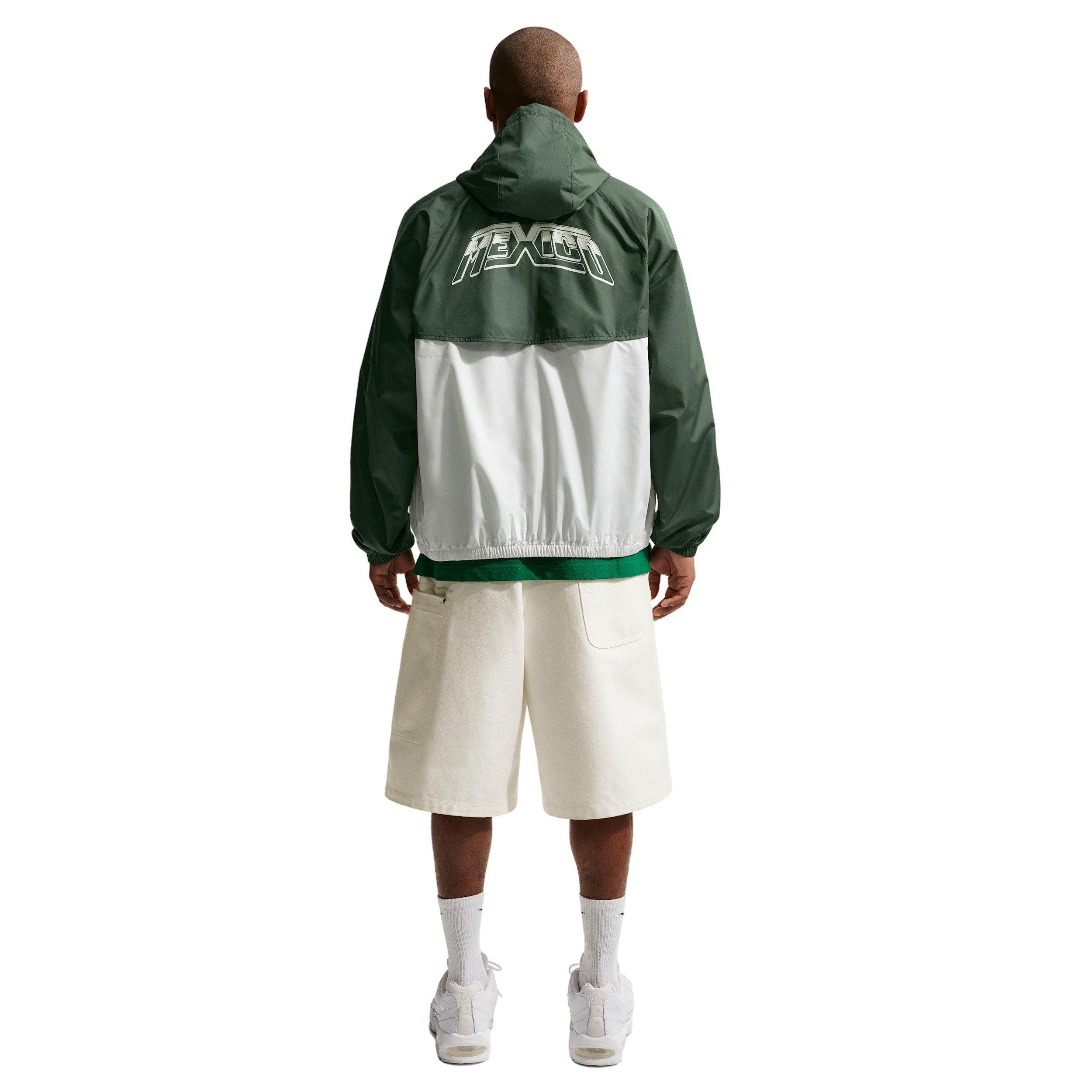 Nike Men's Windrunner Lined 26 Mexico Jacket - Green/White - GREEN/WHITE Thumbnail View 5