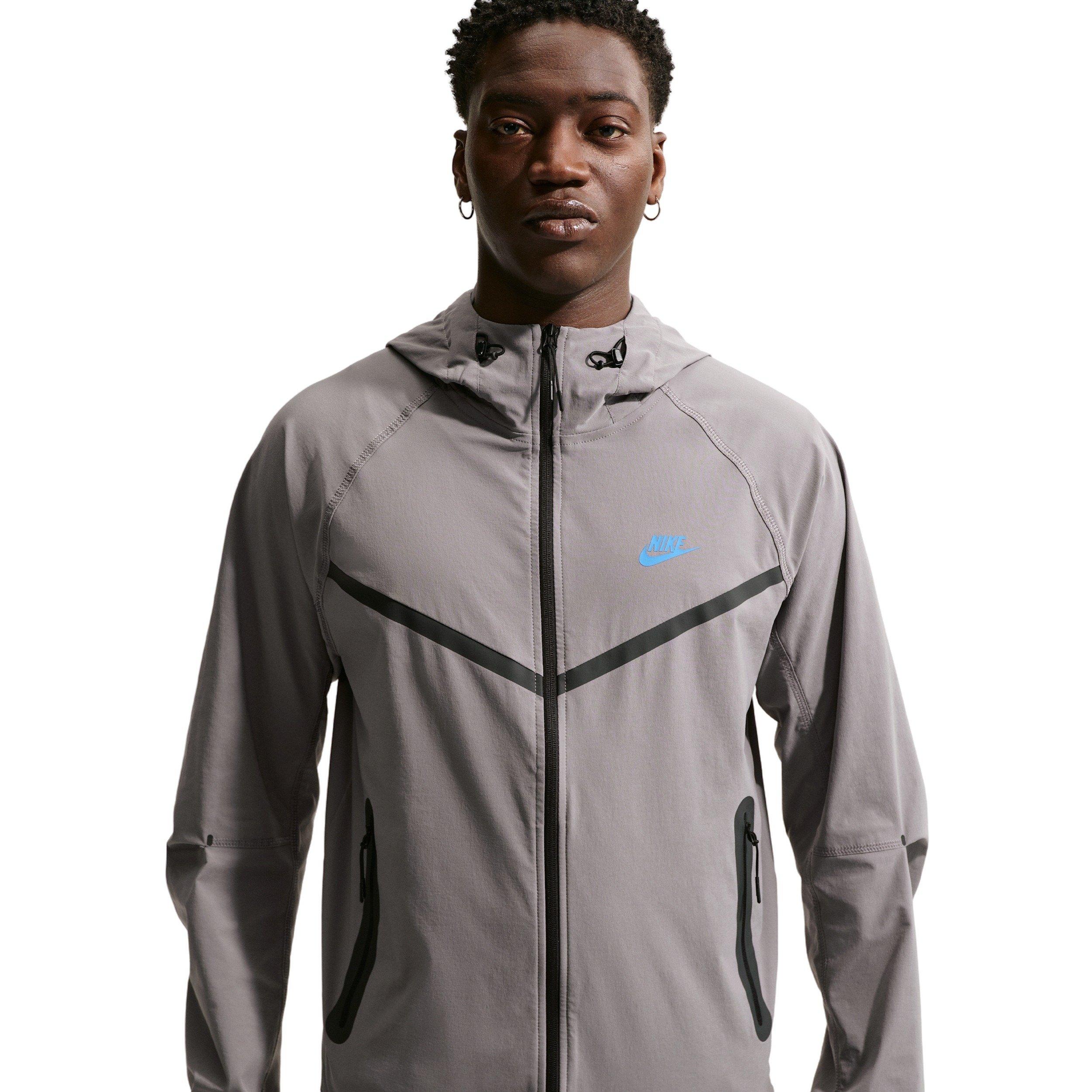 Nike Men's Tech Dri-FIT Woven Full-Zip Windrunner Jacket - GREY Thumbnail View 1