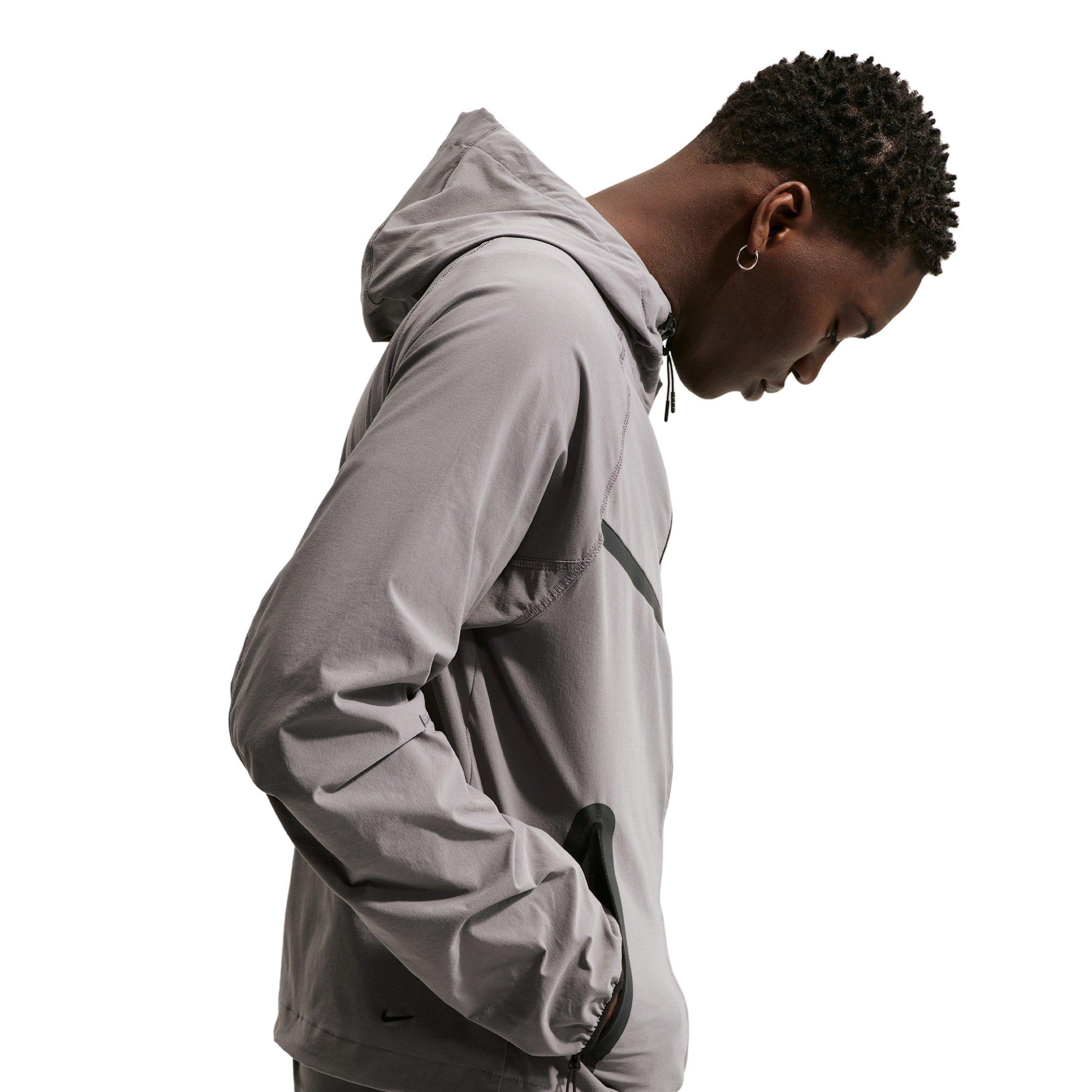 Nike Men's Tech Dri-FIT Woven Full-Zip Windrunner Jacket - GREY Thumbnail View 3