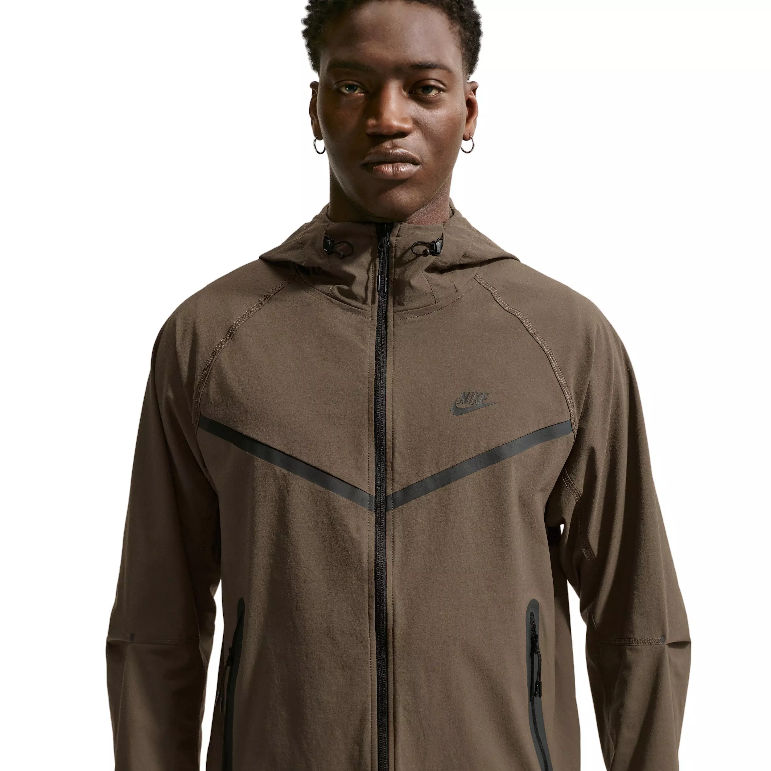 Nike Men's Tech Dri-FIT Woven Full-Zip Windrunner Jacket - DK HAZEL