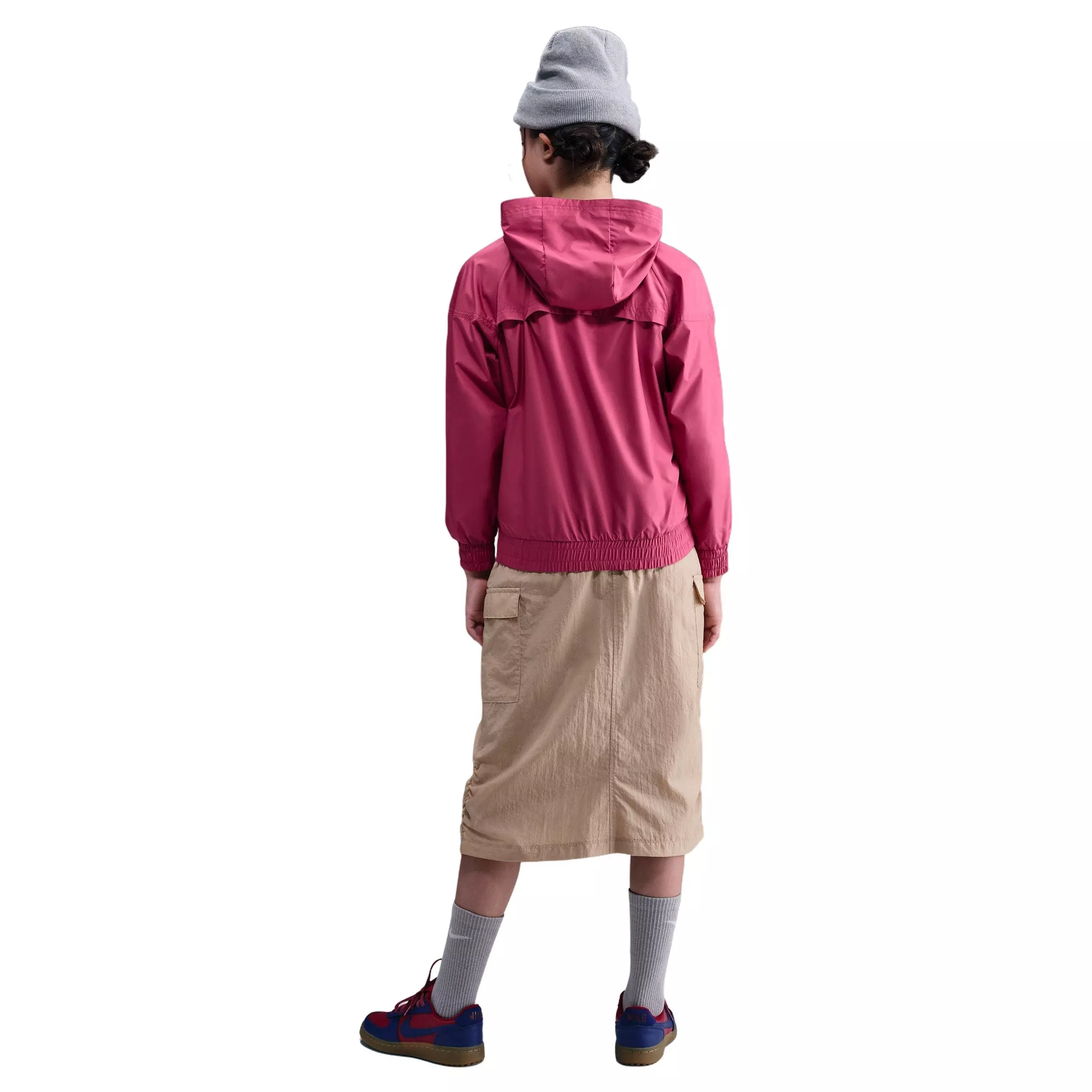 Nike Big Kids' Sportswear Windrunner Hooded Repel Jacket - Pink - PURPLE