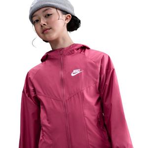 Nike Big Kids' Sportswear Windrunner Hooded Repel Jacket - Pink