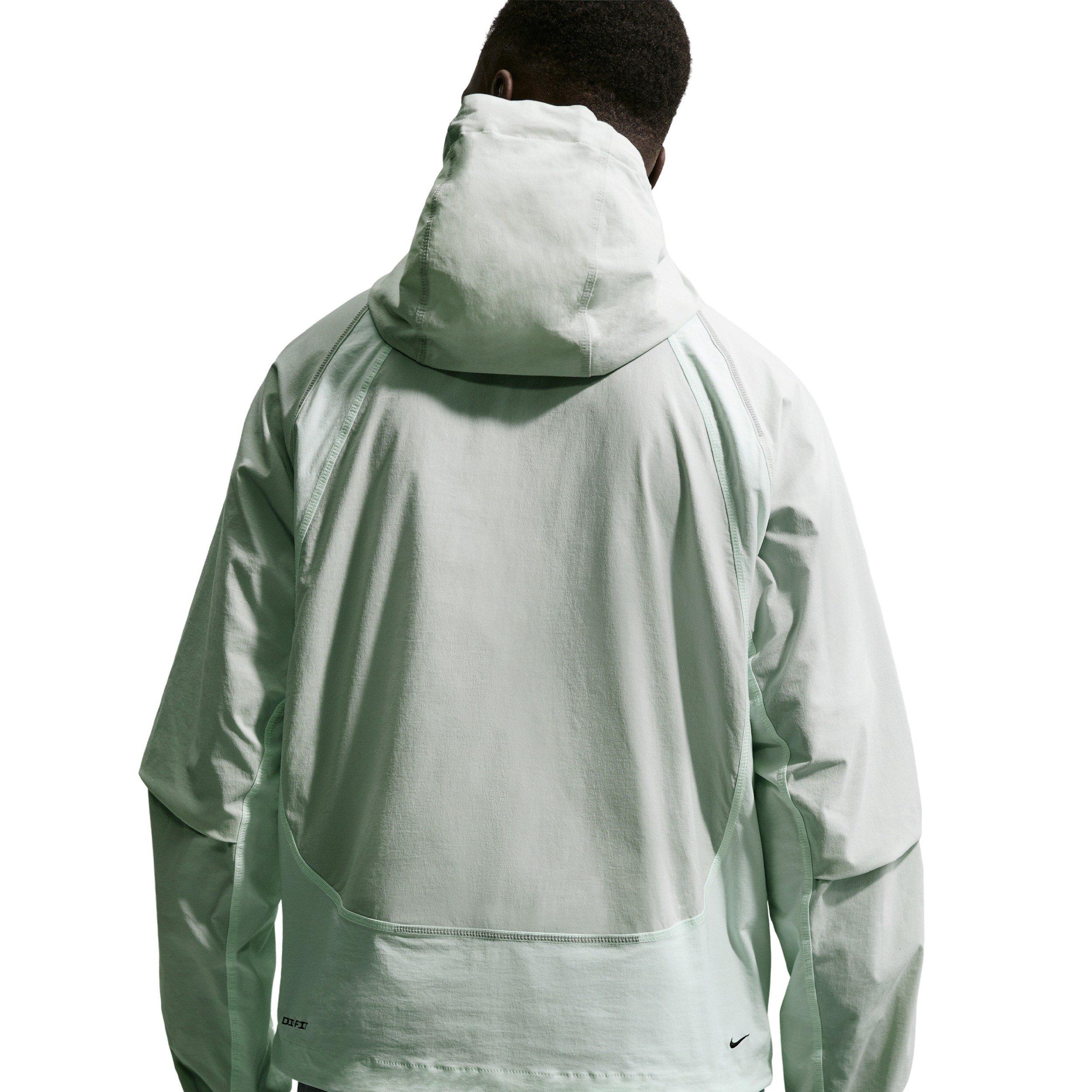 Nike Men's Tech Woven Dri-FIT Full-Zip Color-Block Windrunner Jacket - Volt Tint/Grey - VOLT TINT/GREY Thumbnail View 2