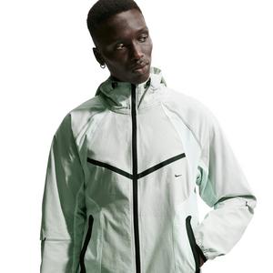 Nike Men's Tech Woven Dri-FIT Full-Zip Color-Block Windrunner Jacket - Volt Tint/Grey