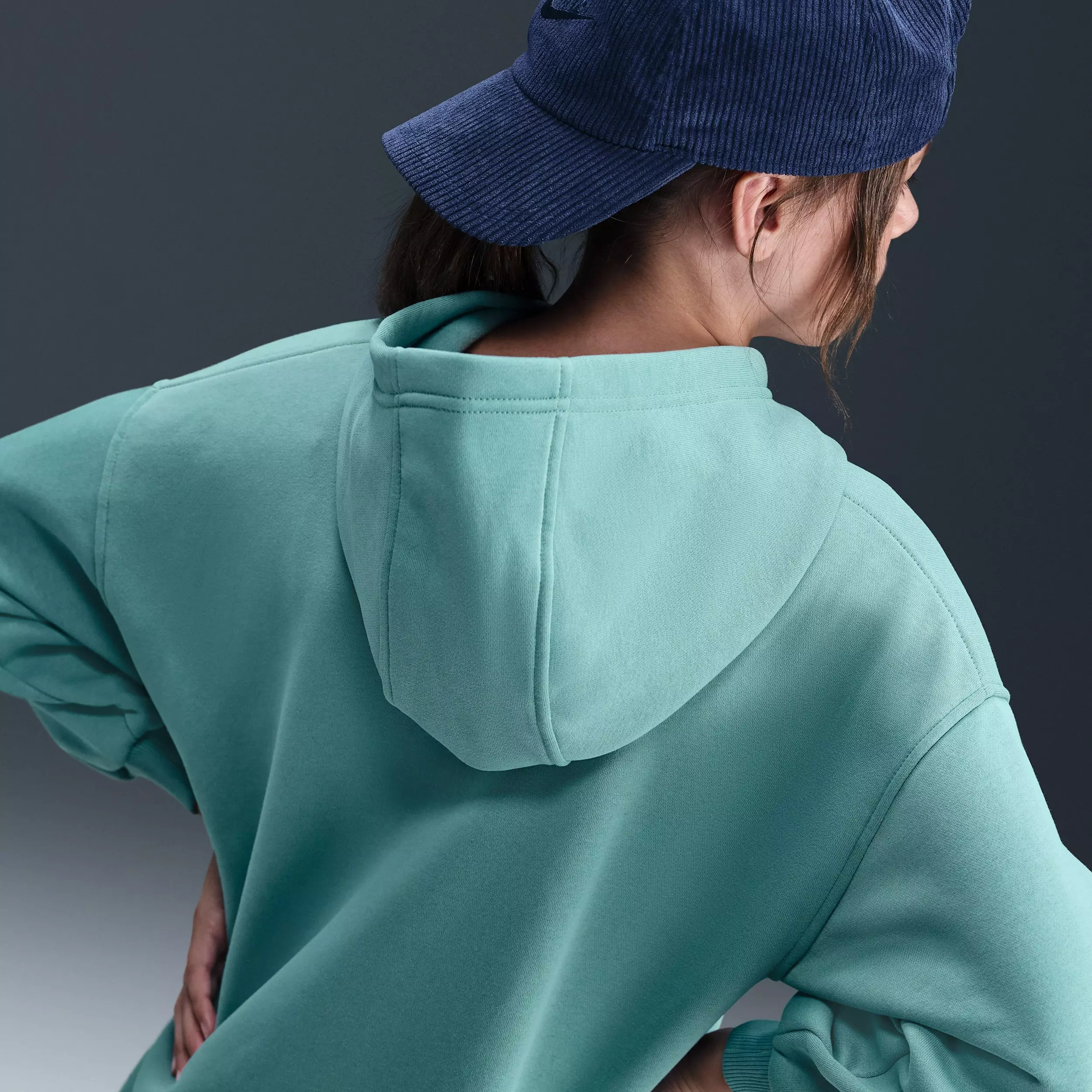 Nike Big Kids' Sportswear Club Fleece Oversized Pullover Hoodie - Green - GREEN