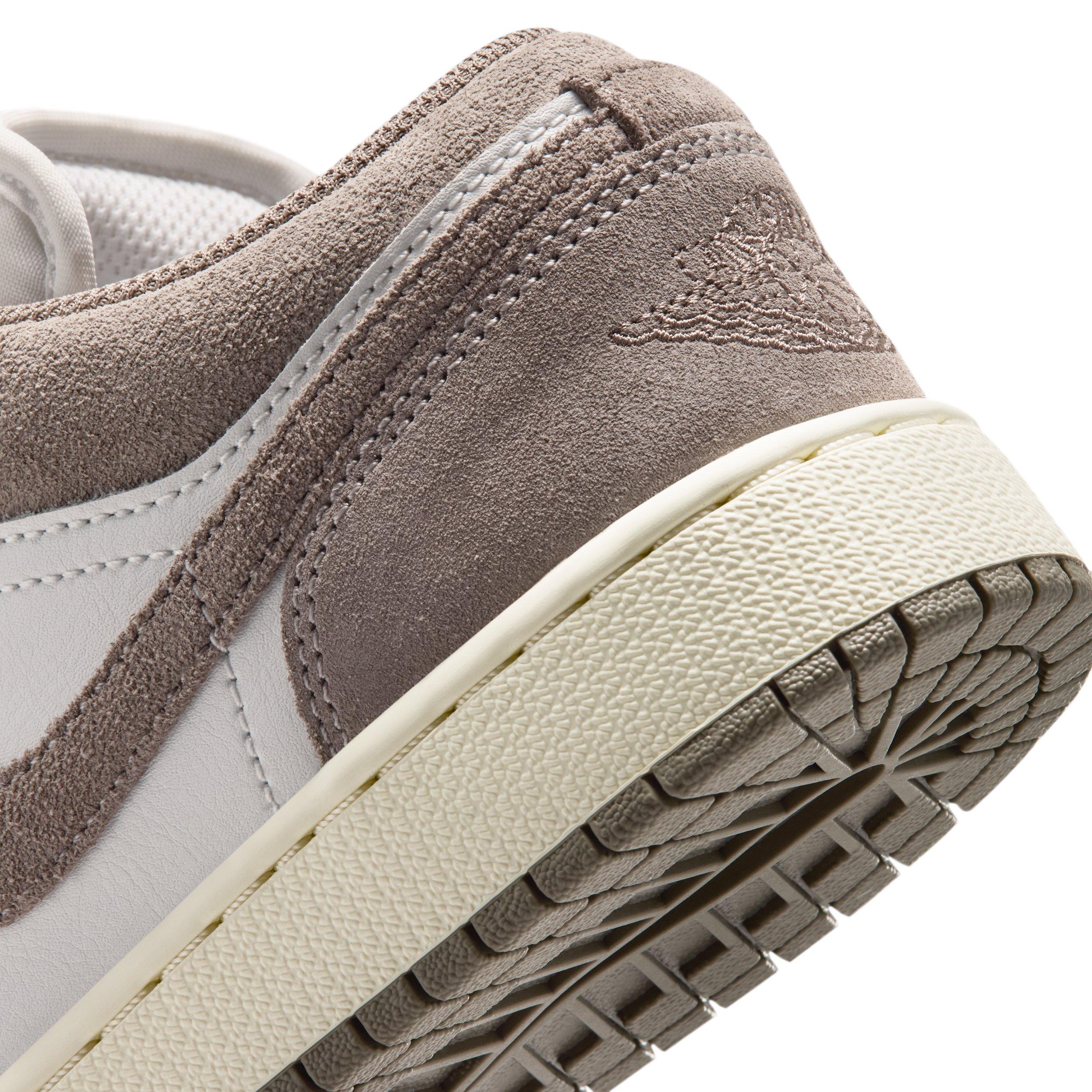 Jordan 1 Low "Olive Grey/Summit White/Pale Ivory/Enigma Stone" Grade School Boys' Shoe - GREY/WHITE/IVORY/STONE Thumbnail View 8