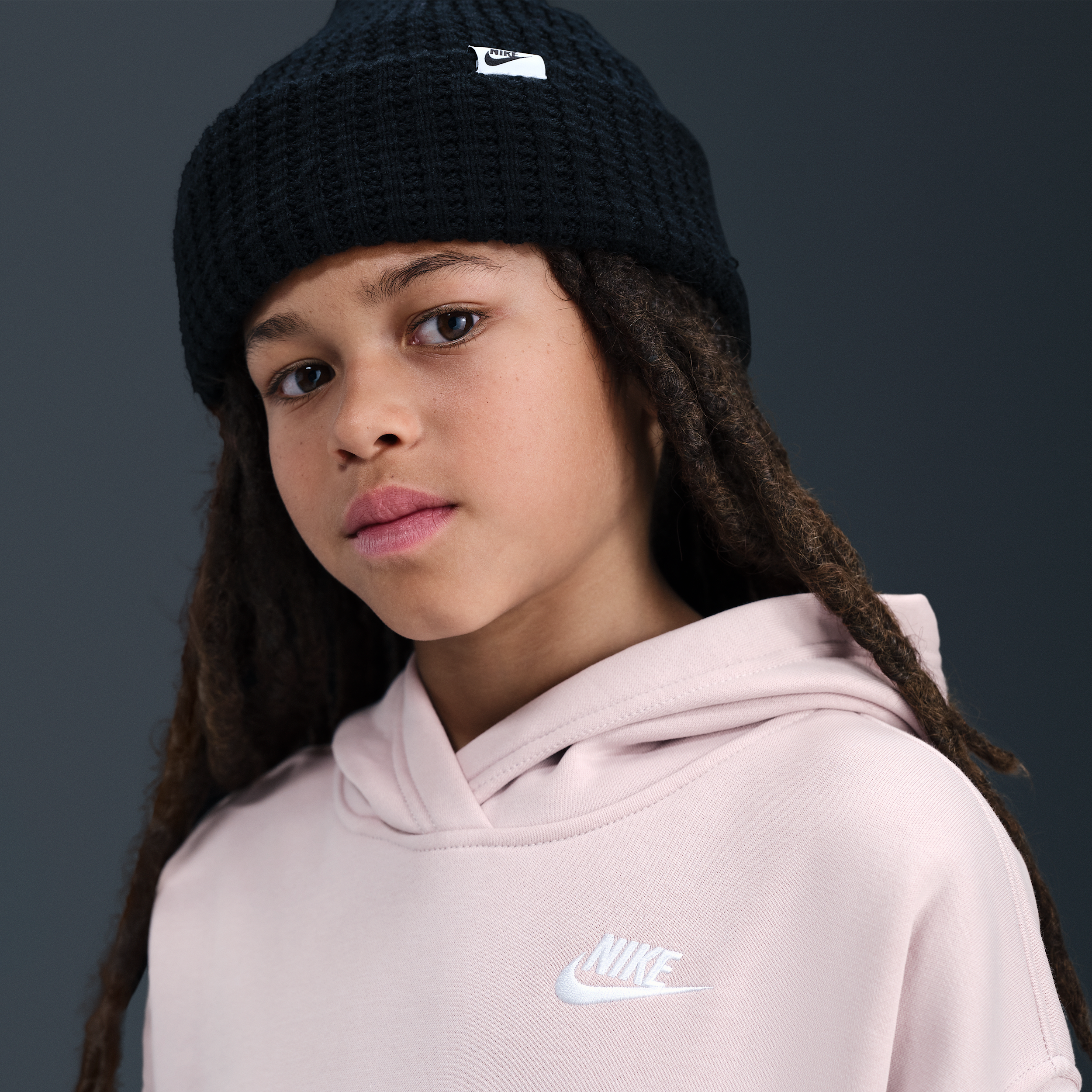 Nike Sportswear Club Fleece Oversized Big Kids' Light Purple Pullover Hoodie