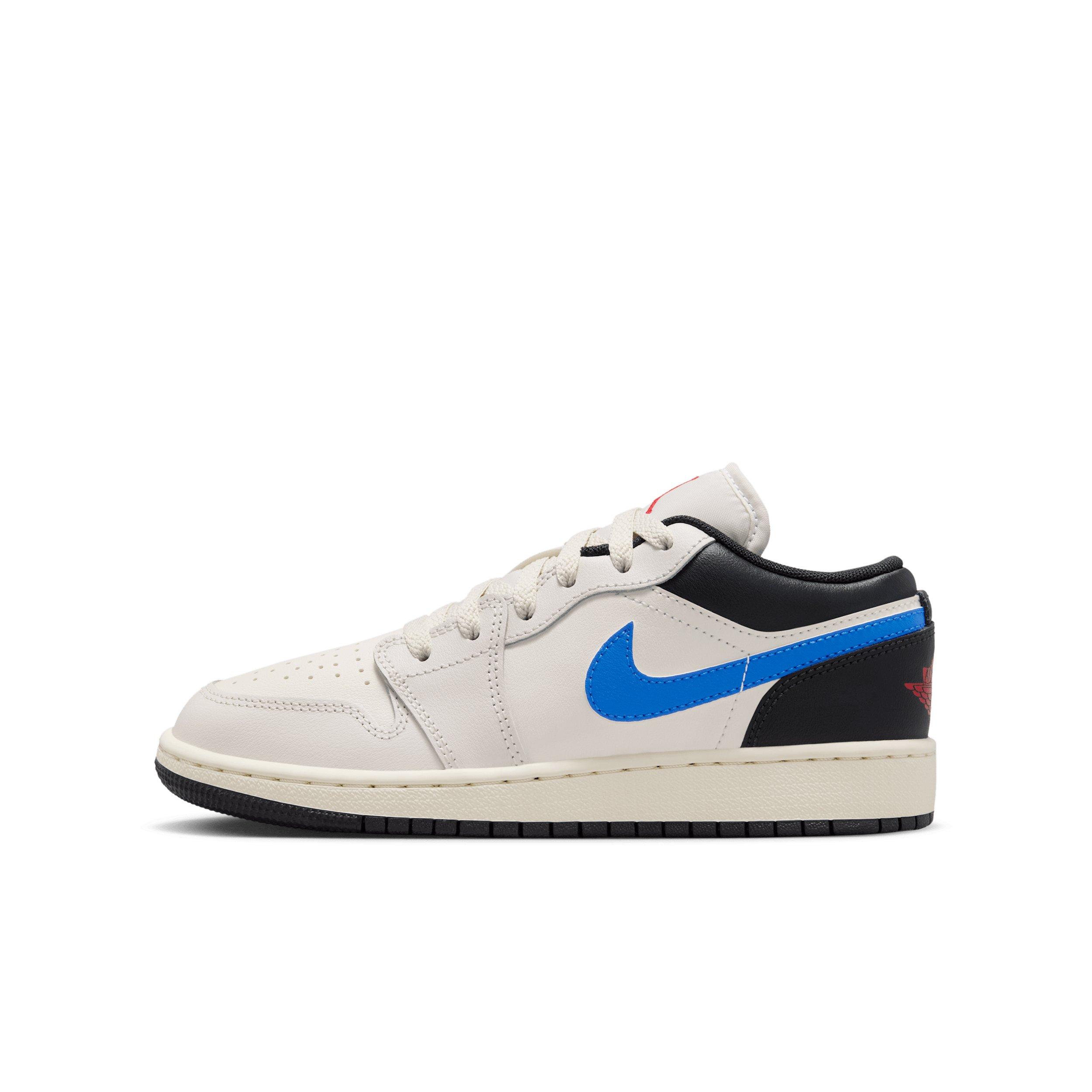 Jordan 1 Low "Phantom/Sail/Off Noir/University Red" Grade School Boys' Shoe - PHANTOM/SAIL/OFF NOIR/RED Thumbnail View 2