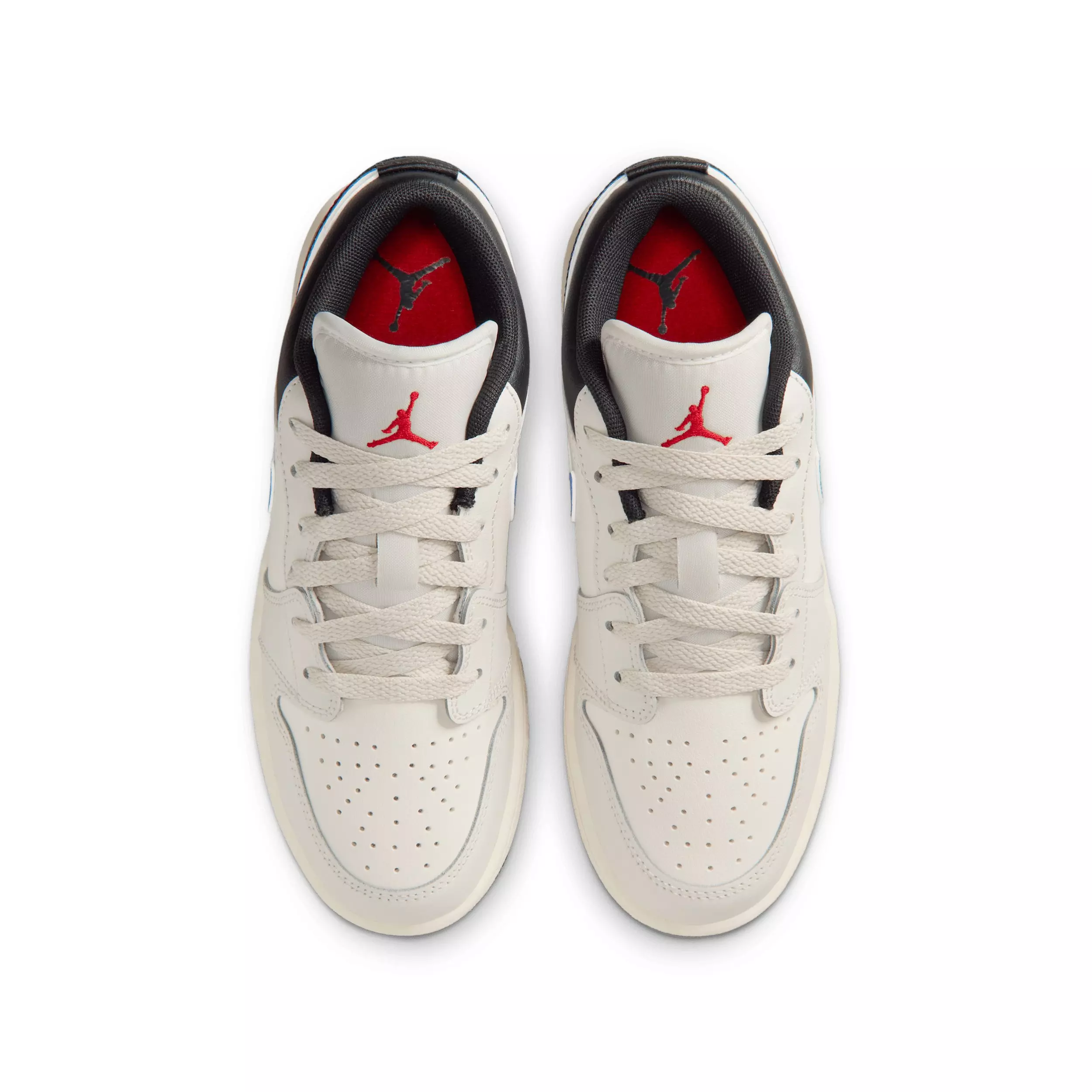 Jordan 1 Low "Phantom/Sail/Off Noir/University Red" Grade School Boys' Shoe - PHANTOM/SAIL/OFF NOIR/RED