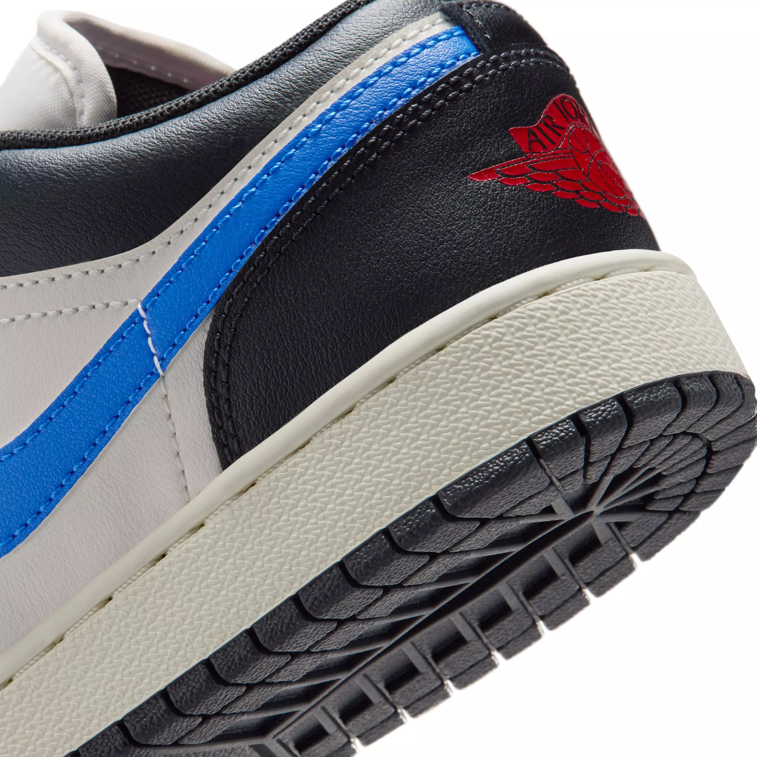 Jordan 1 Low "Phantom/Sail/Off Noir/University Red" Grade School Boys' Shoe - PHANTOM/SAIL/OFF NOIR/RED