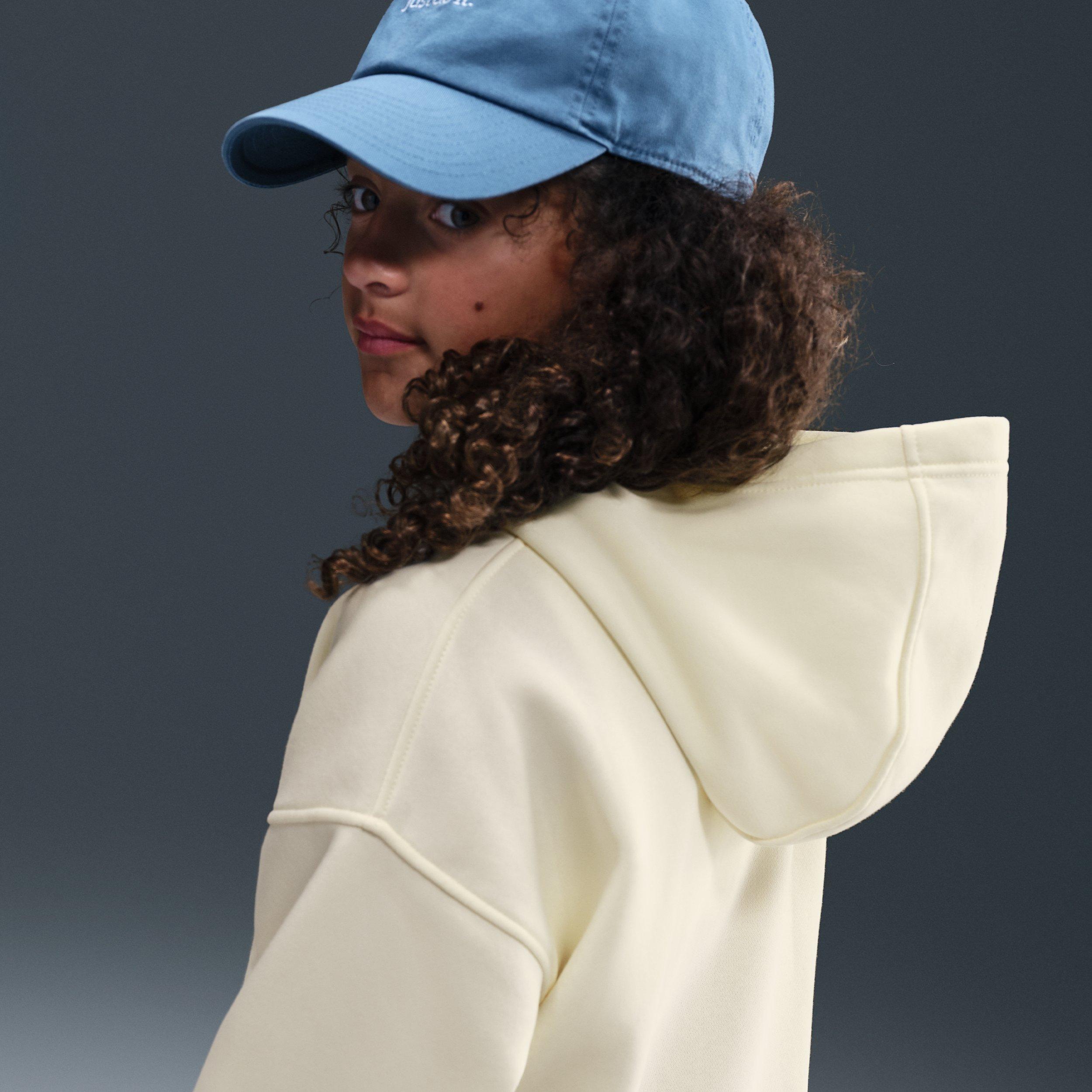 Nike Sportswear Club Fleece Oversized Big Kids' Light Brown Pullover Hoodie