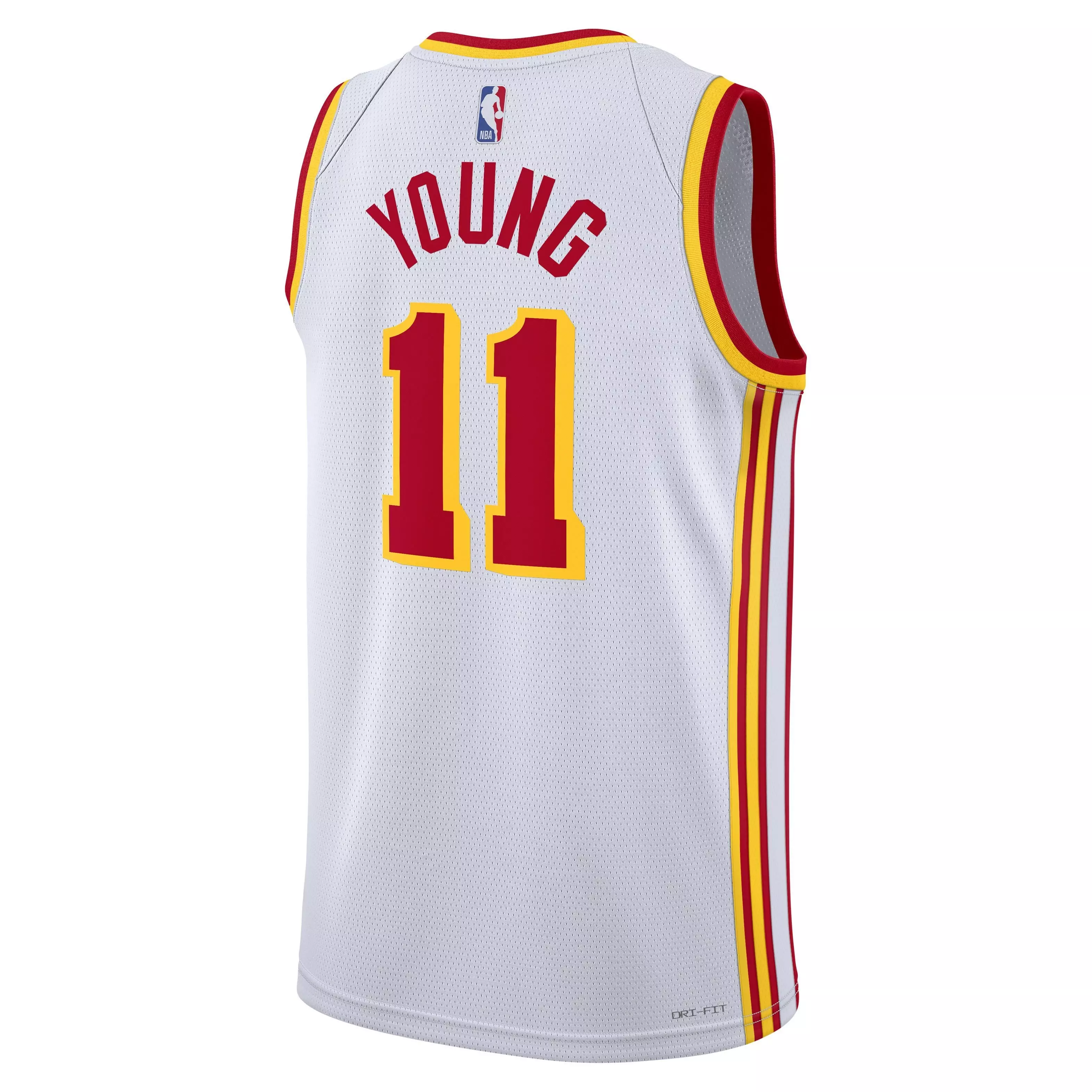 Nike Men's Atlanta Hawks Dri-FIT NBA ASC 22 Home Swingman Jersey-Young - WHITE/YOUNG