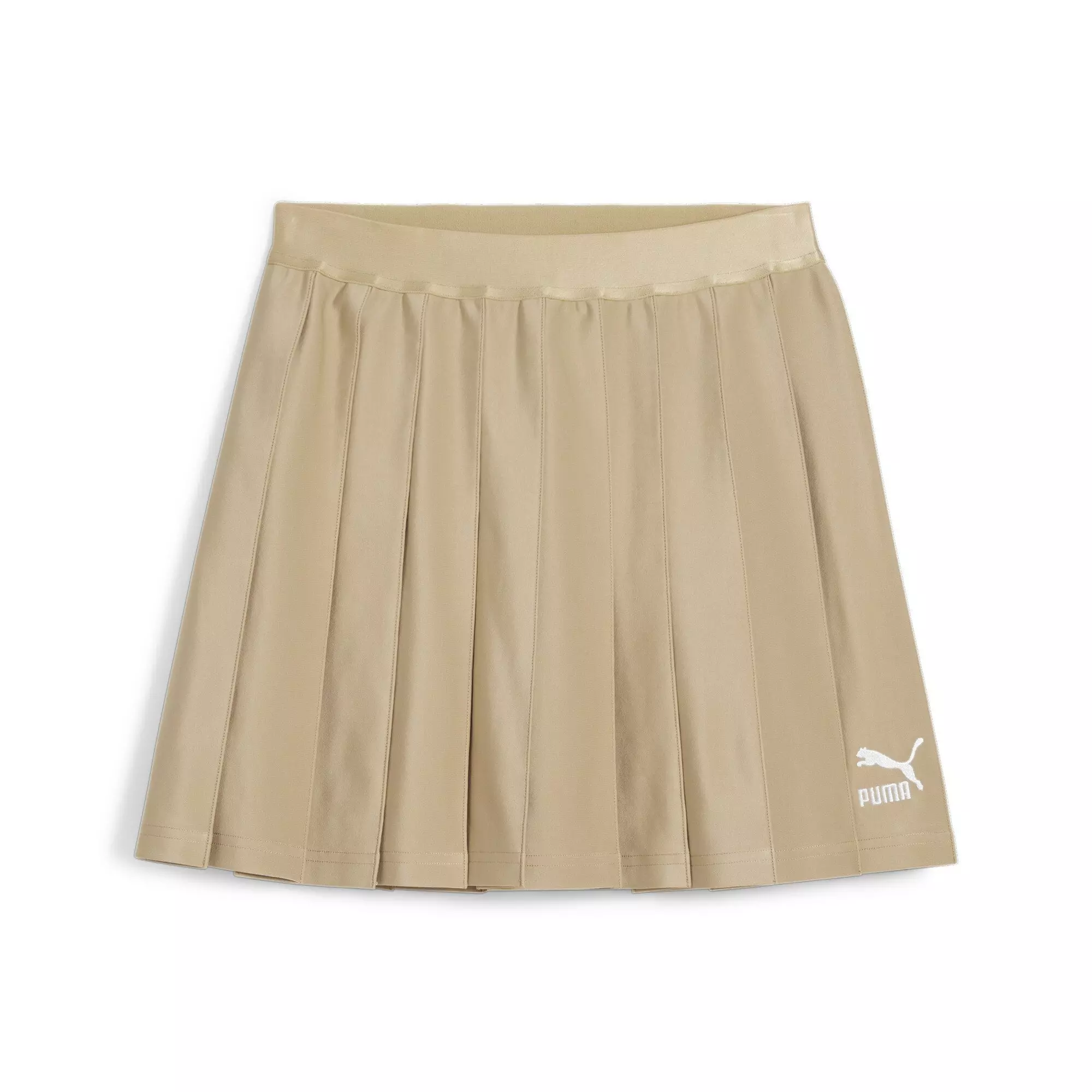 PUMA Women's CLASSICS Pleated Skirt -Tan - TAN