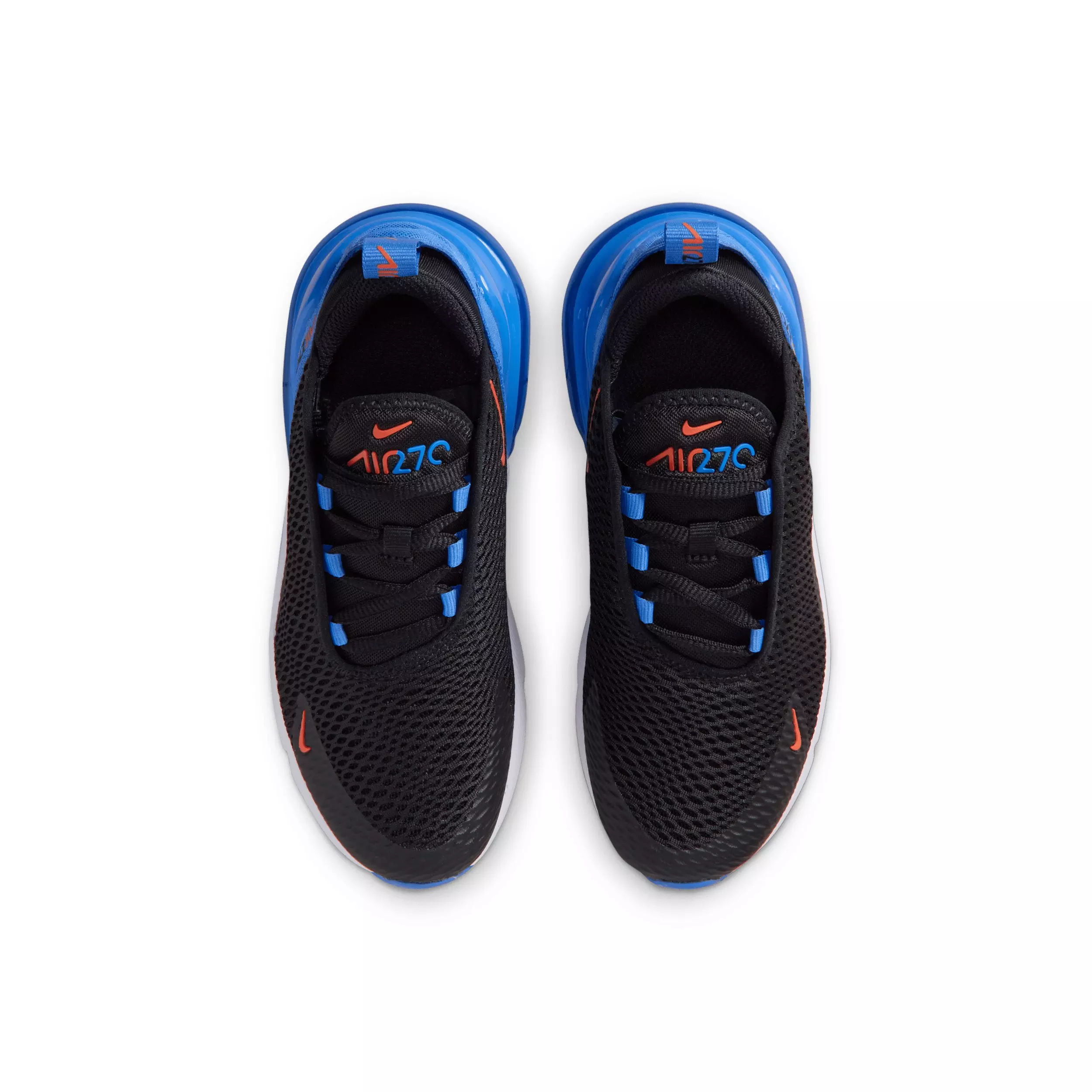 Nike Air Max 270 "Black/Blue Crystal/White/Turf Orange" Preschool Boys' Shoe - BLACK/BLUE/WHITE/ORANGE