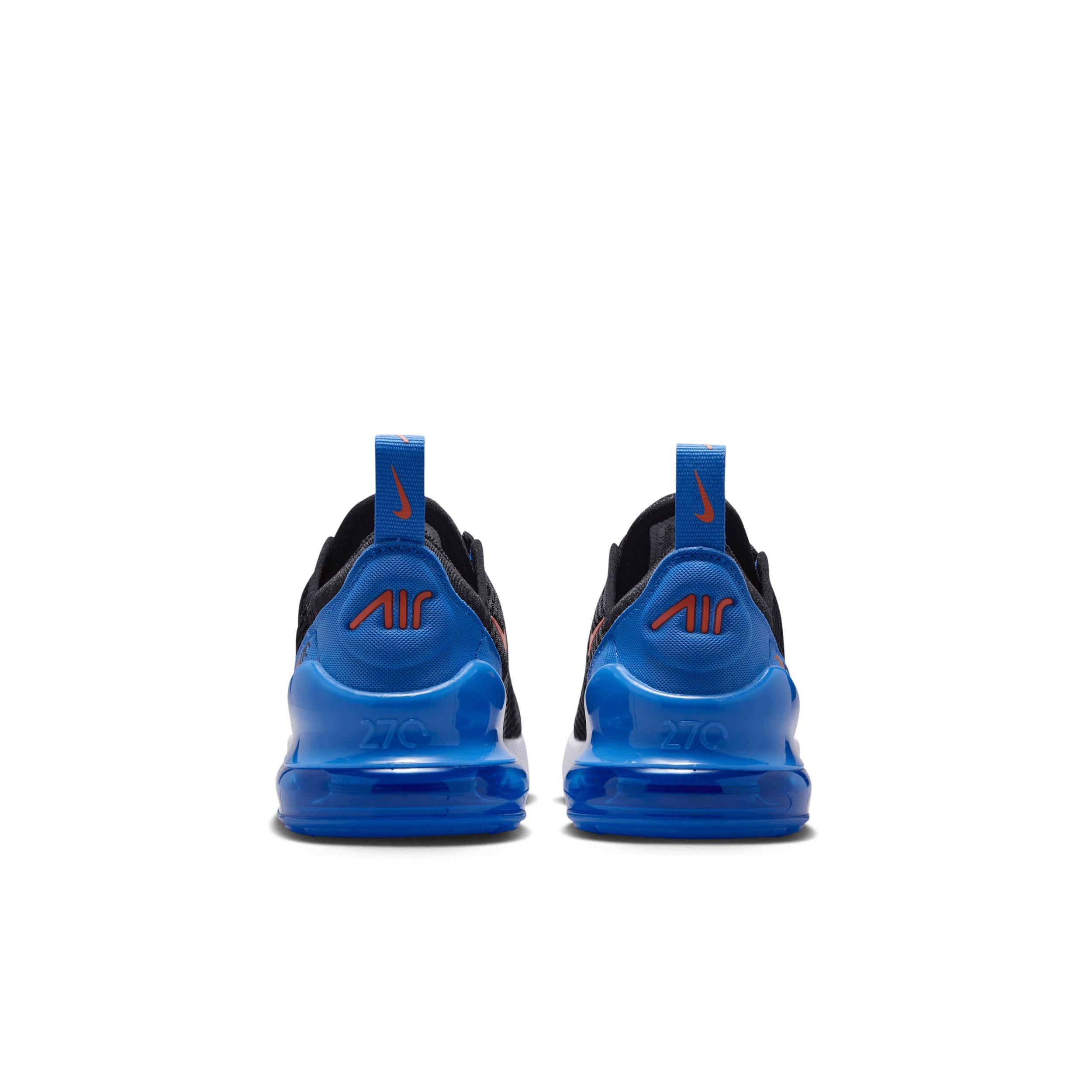 Nike Air Max 270 "Black/Blue Crystal/White/Turf Orange" Preschool Boys' Shoe - BLACK/BLUE/WHITE/ORANGE Thumbnail View 5