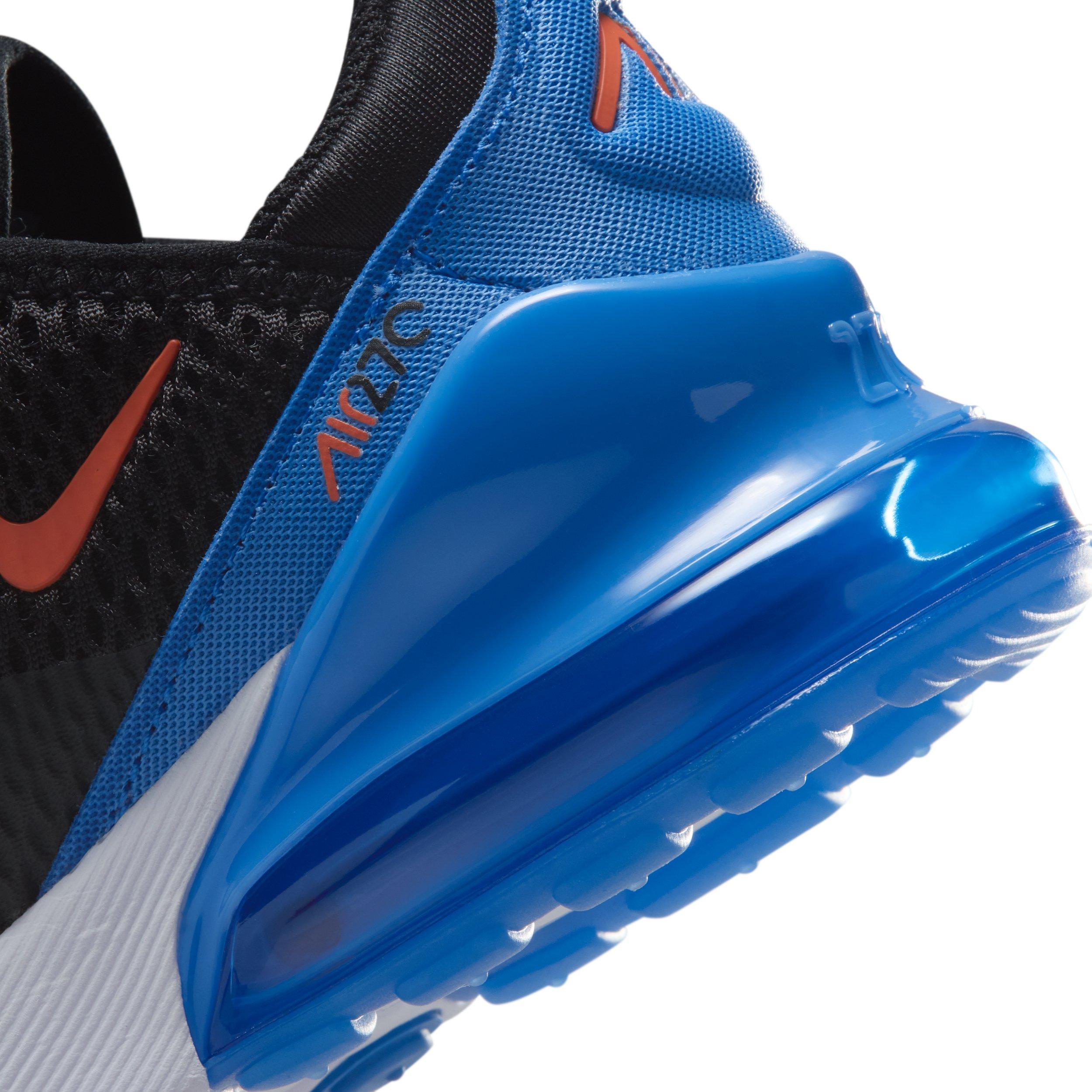 Nike Air Max 270 "Black/Blue Crystal/White/Turf Orange" Preschool Boys' Shoe - BLACK/BLUE/WHITE/ORANGE Thumbnail View 8