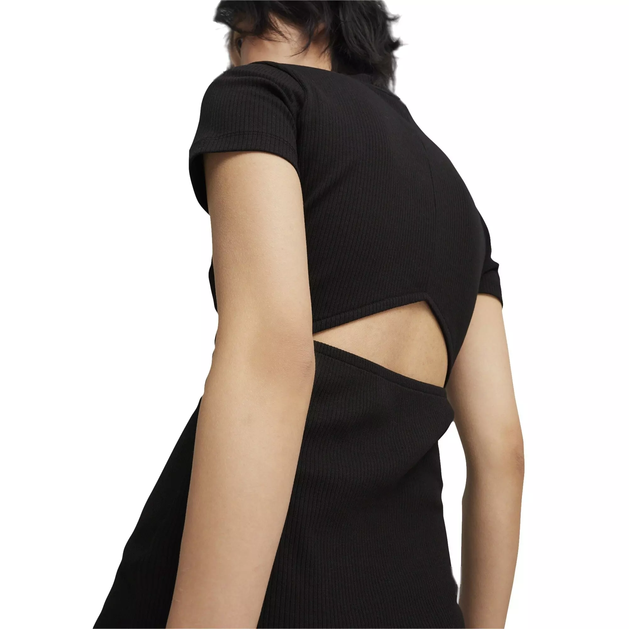 PUMA Women's CLASSICS Ribbed Dress -Black - BLACK