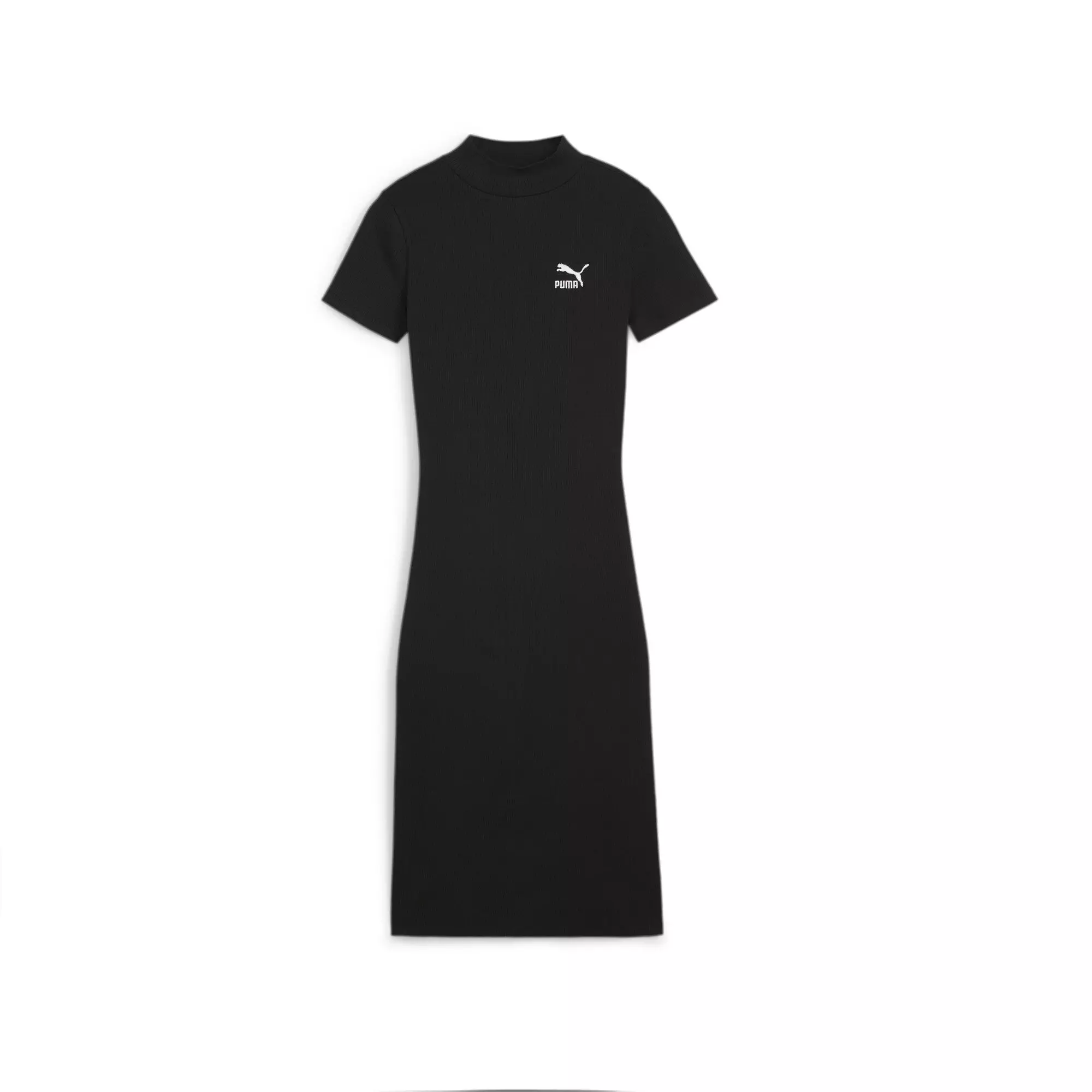 PUMA Women's CLASSICS Ribbed Dress - Black - BLACK