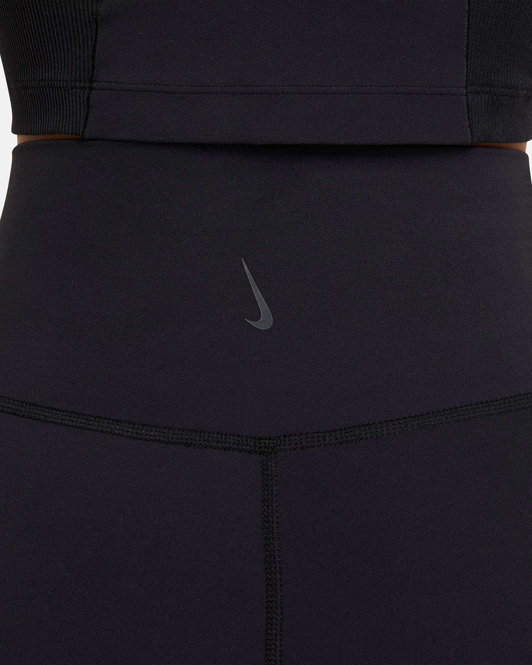 Nike Women's Yoga Luxe Shorts - BLACK Thumbnail View 3