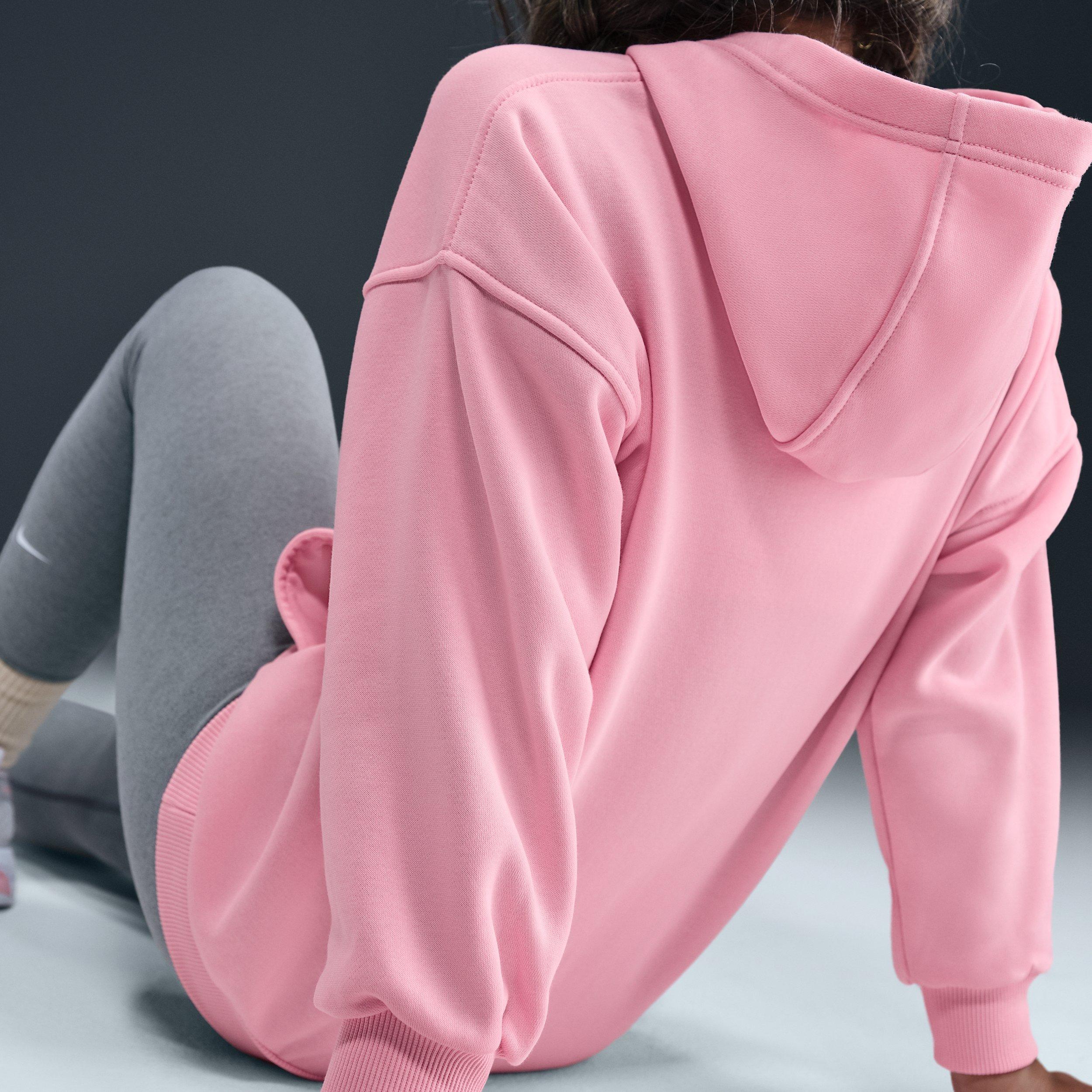 Nike Sportswear Club Fleece Oversized Big Kids' Pink Pullover Hoodie