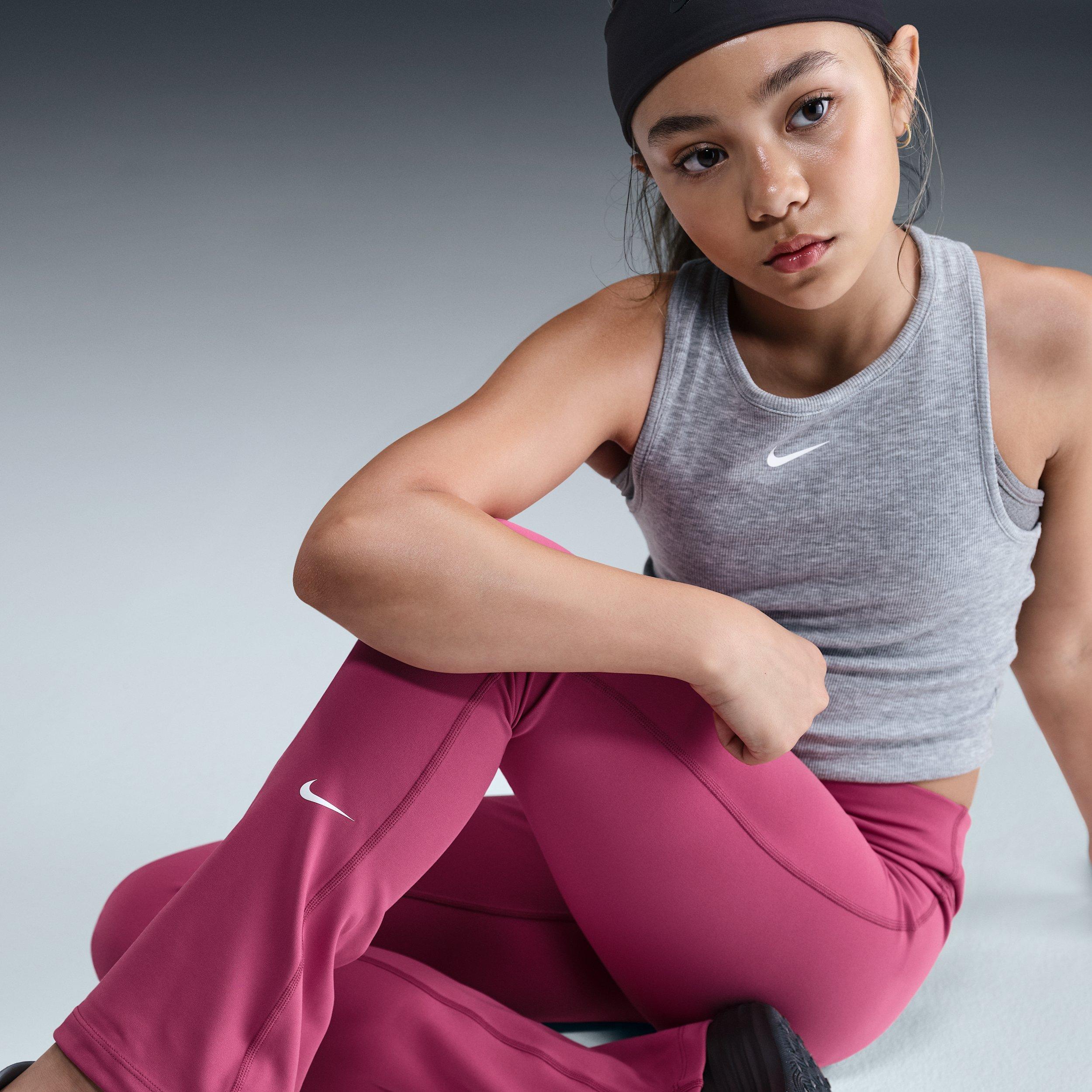 Nike One Dri-FIT Big Girls' Purple Flared Leggings