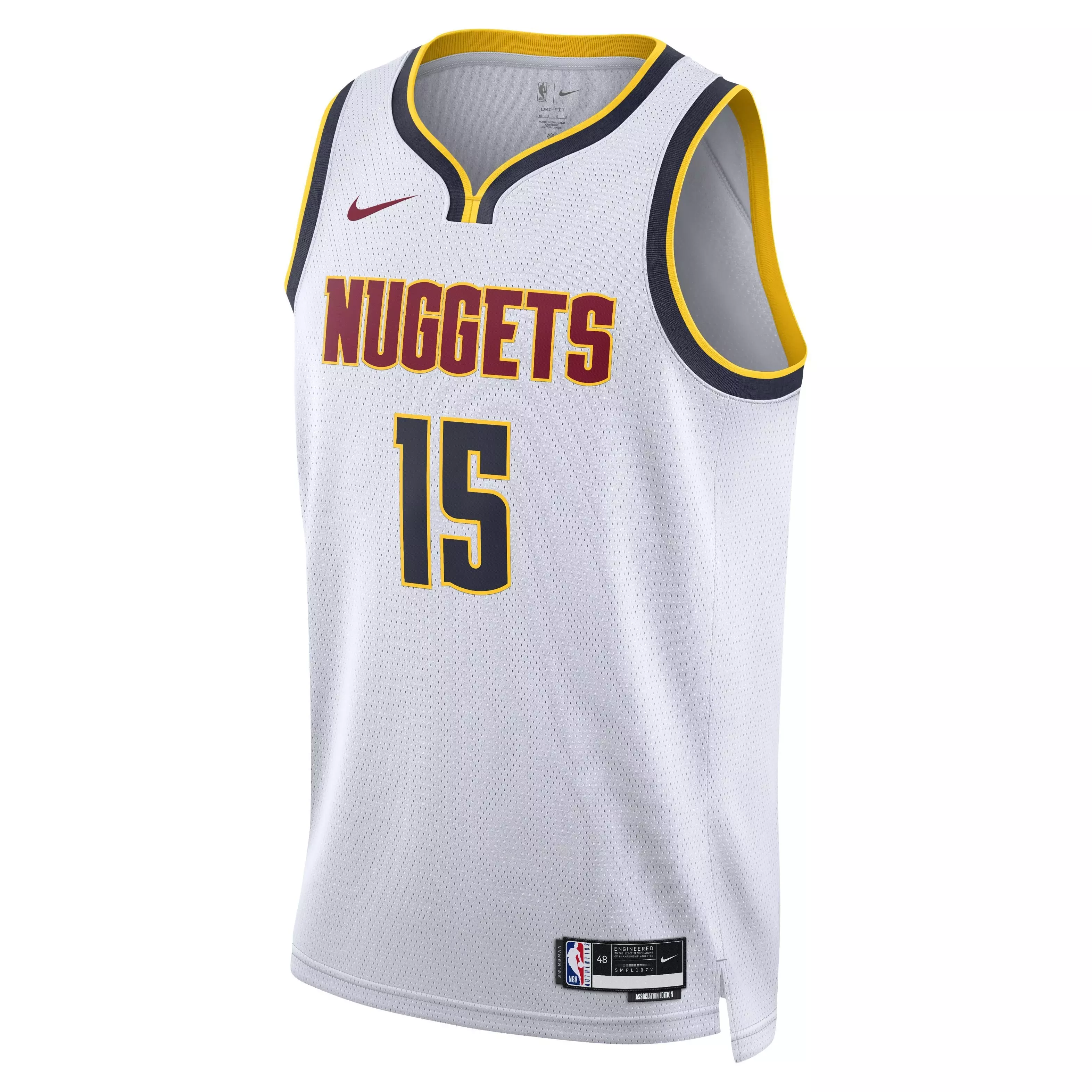 Nike Men's Denver Nuggets Dri-FIT NBA ASC 22 Home Swingman Jersey-White/Jokic - WHITE/JOKIC