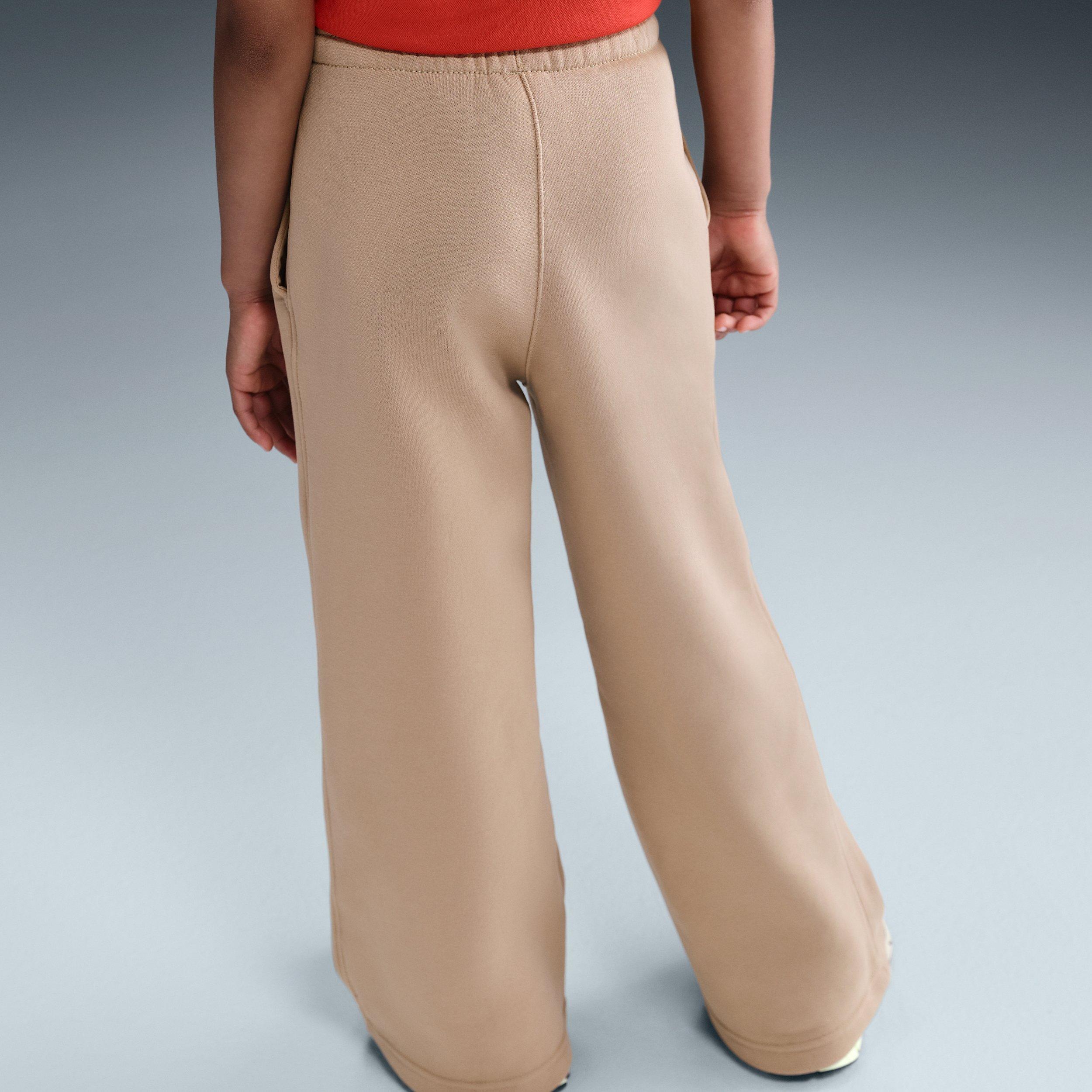 Nike Sportswear Club Fleece Big Girls' Brown Wide-Leg Pants