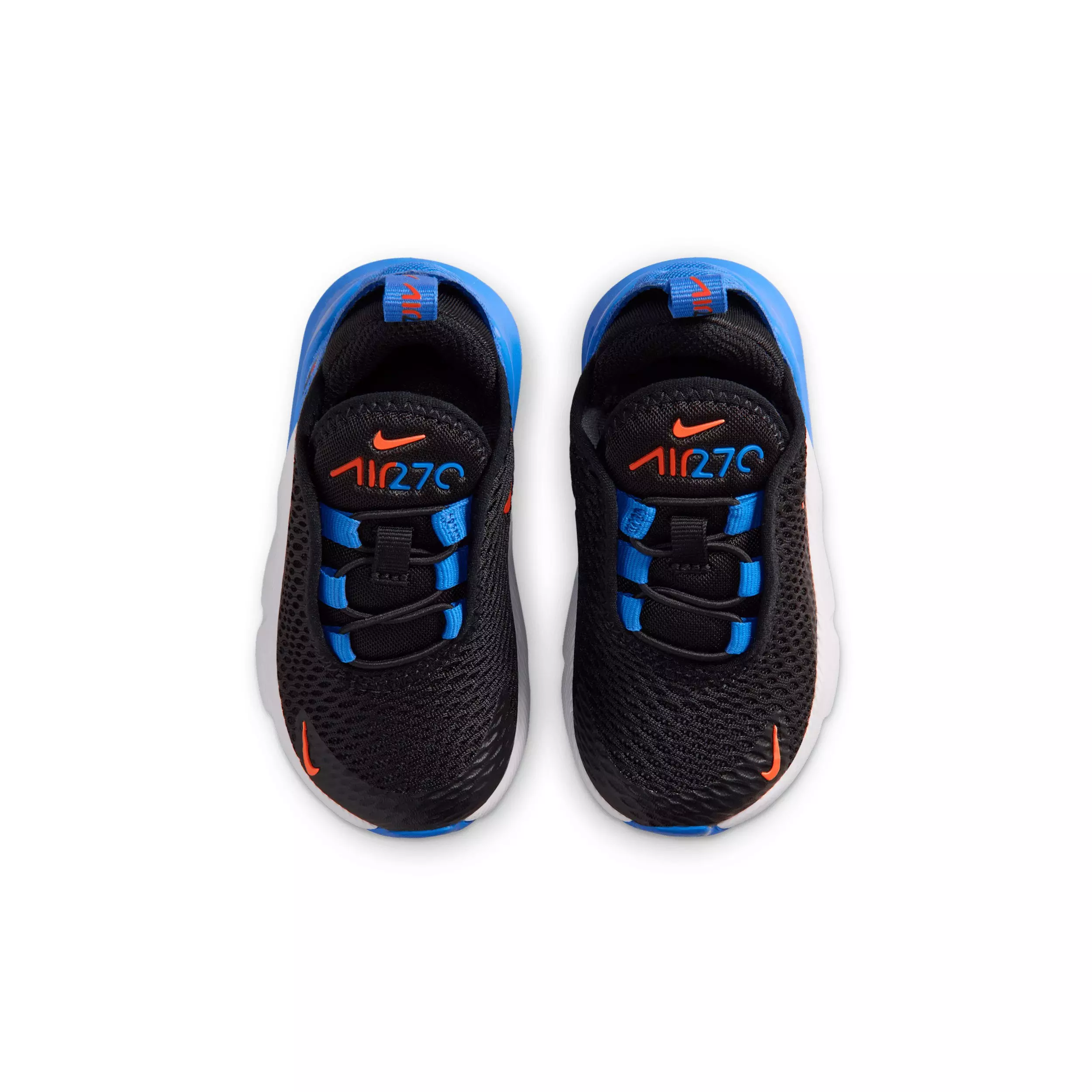Nike Air Max 270 "Black/Blue Crystal/White/Turf Orange" Infant Boys' Shoe - BLACK/BLUE/WHITE/ORANGE