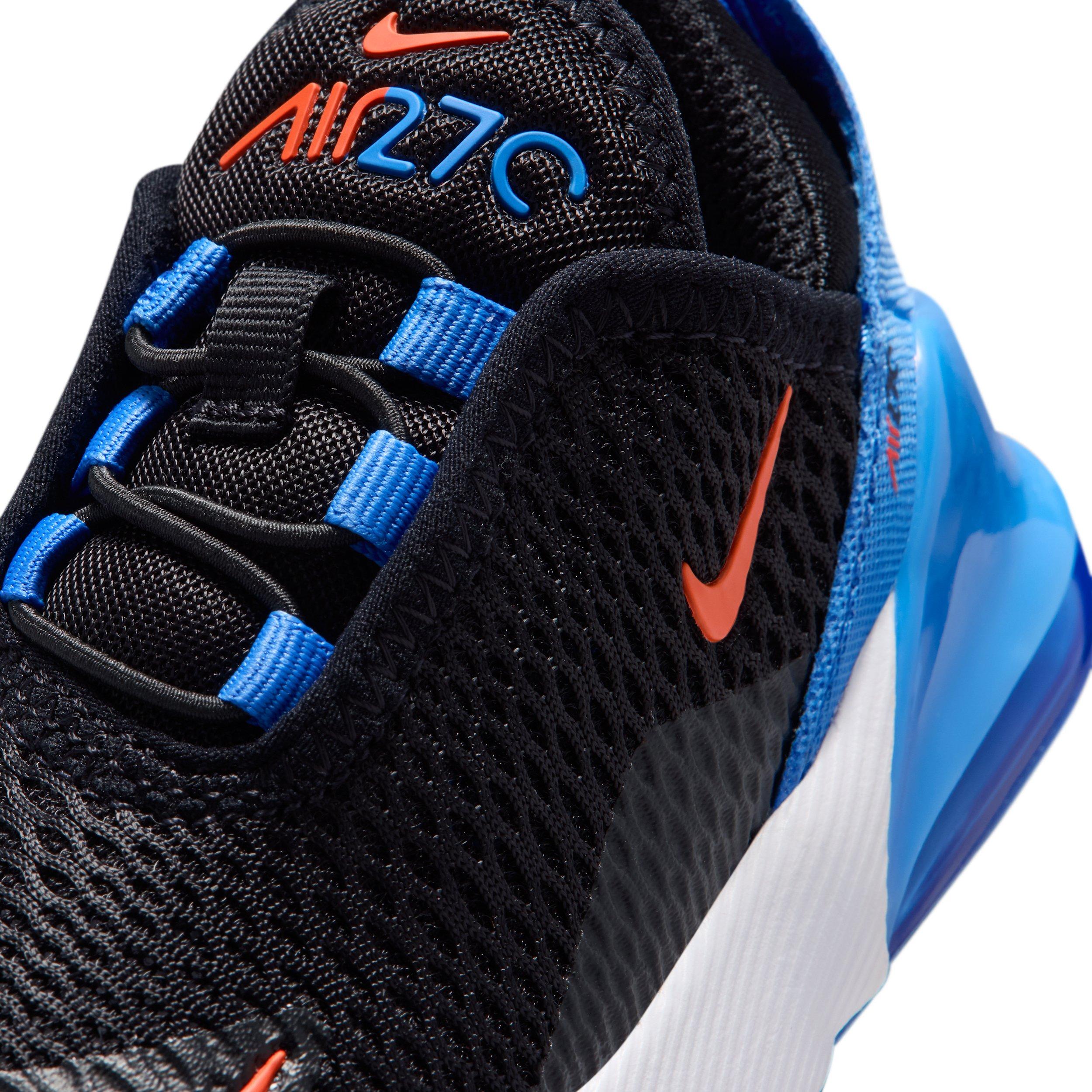 Nike Air Max 270 Infant Boys' "Black/Blue Crystal/White/Turf Orange" Shoe