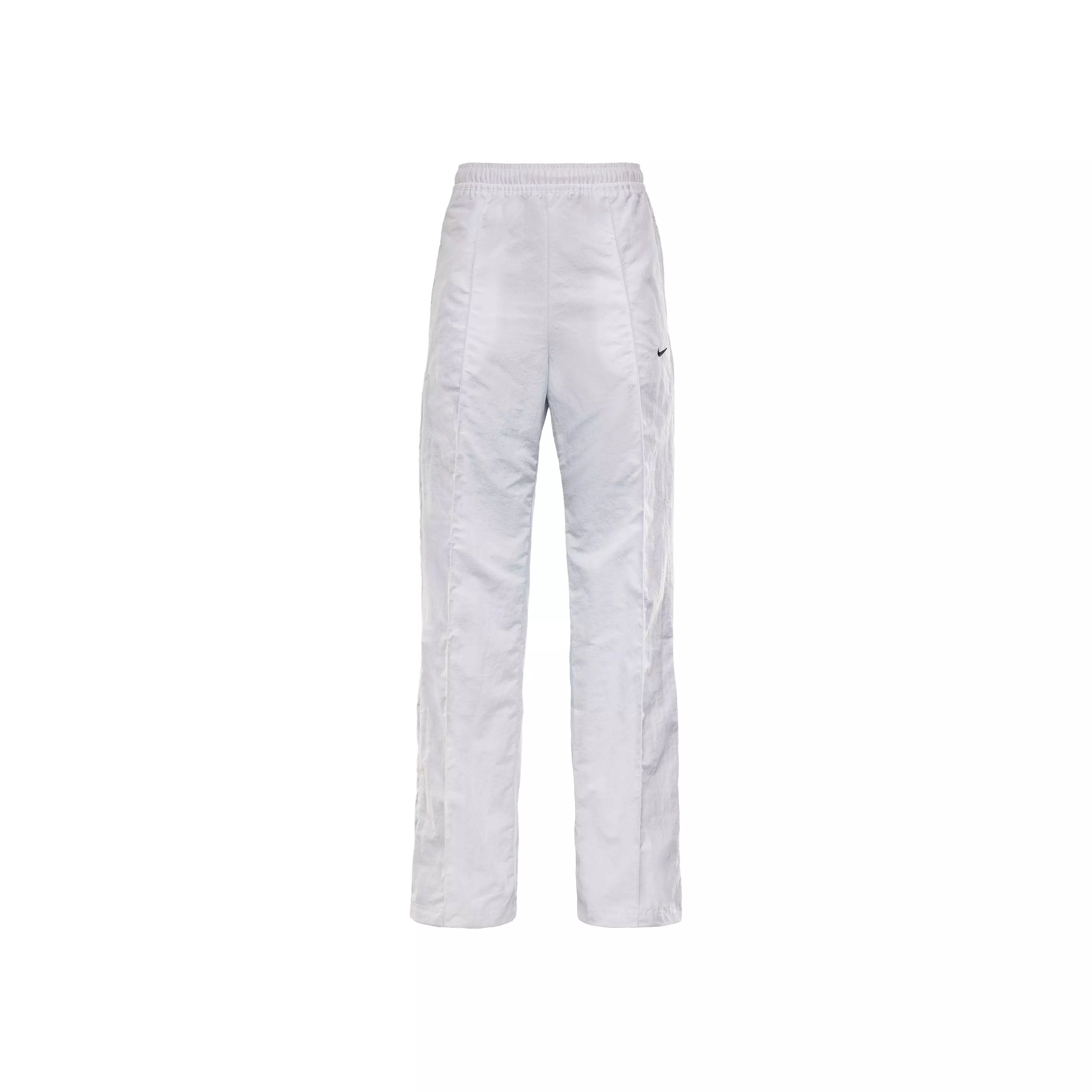 Nike Women's Sportswear Everything Woven Mid-Rise Open-Hem Pants - WHITE/BLACK