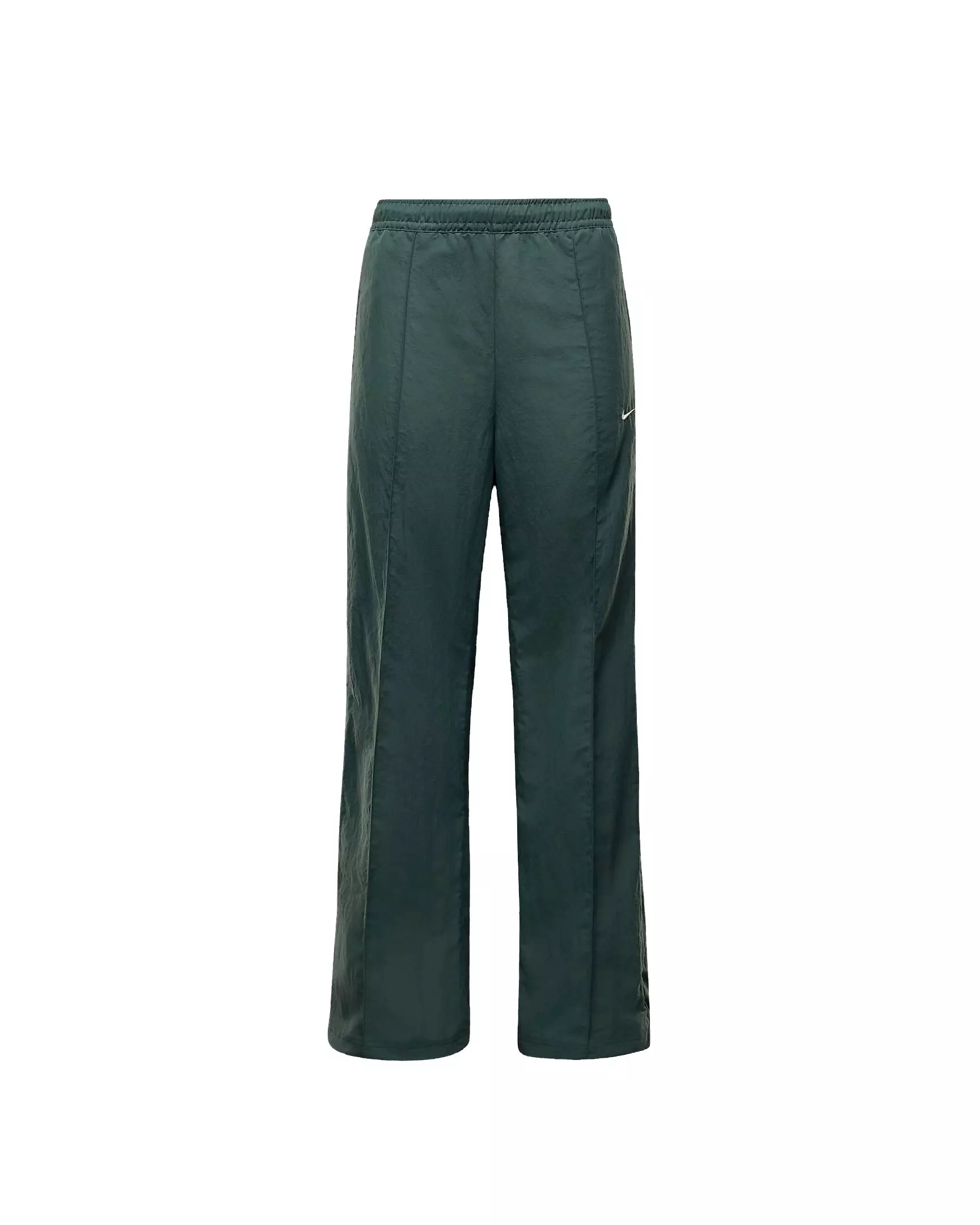 Nike Women's Sportswear Everything Woven Mid-Rise Open-Hem Pants - GREEN/WHITE