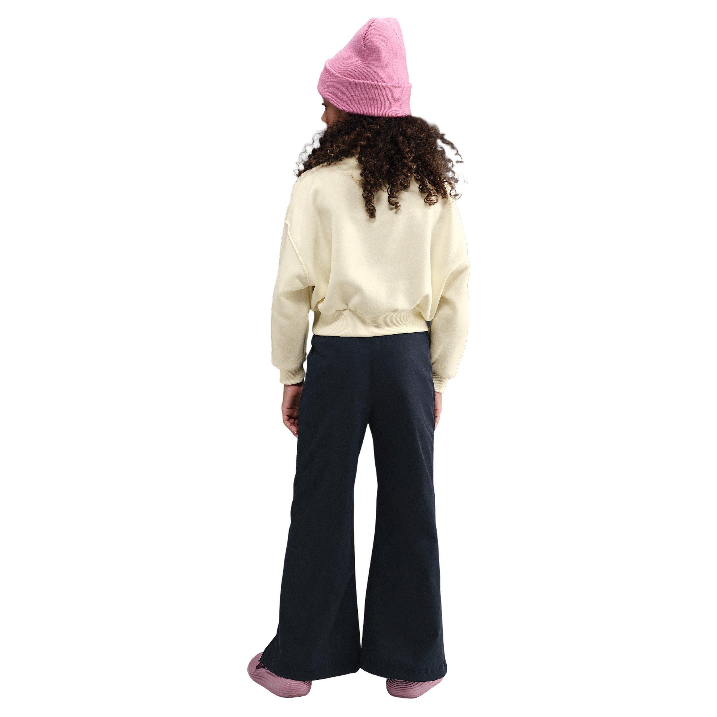 Nike Sportswear Club Fleece Boxy Big Girls' Brown Crewneck Sweatshirt