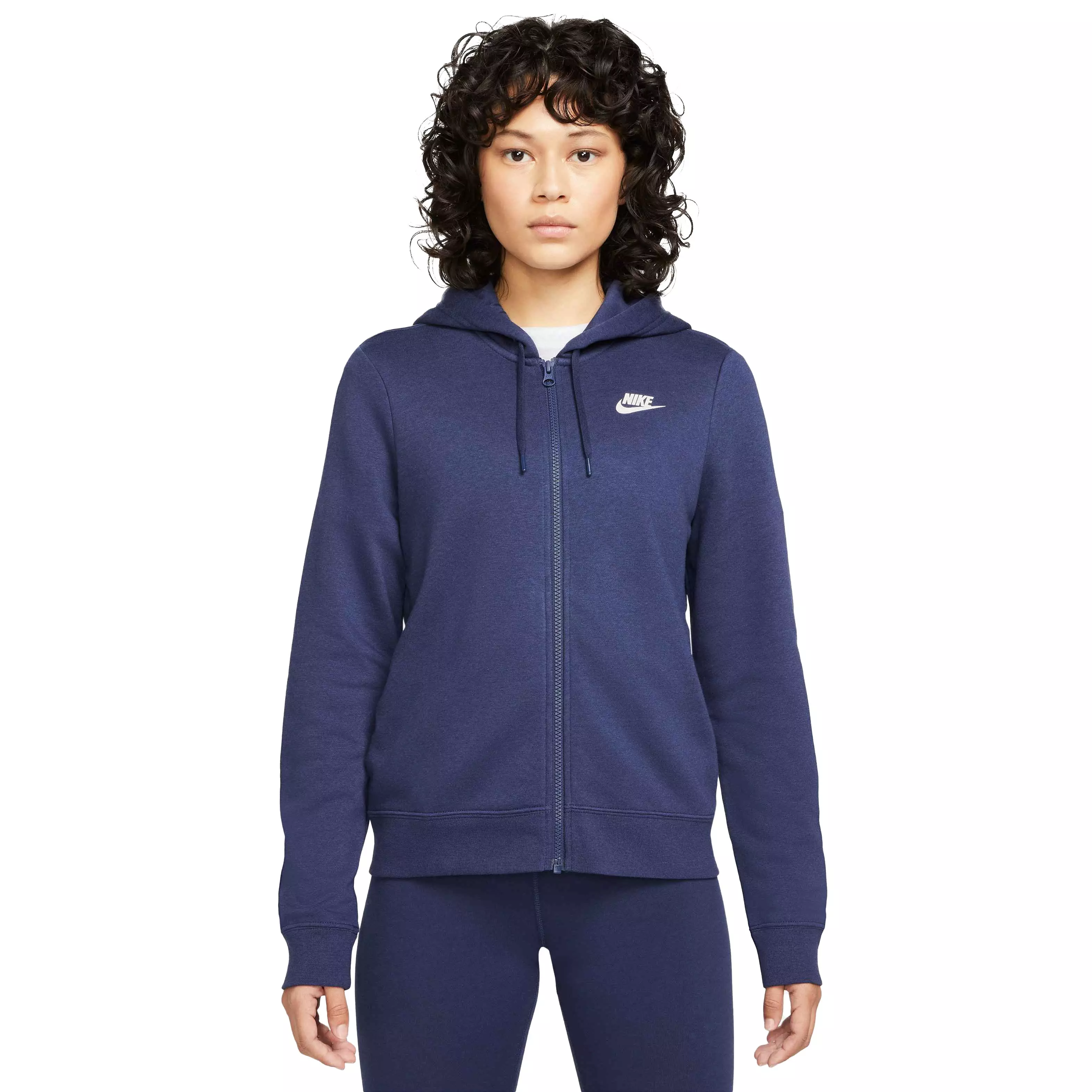 Nike Women's Sportswear Fleece Full-Zip Hoodie - BLUE