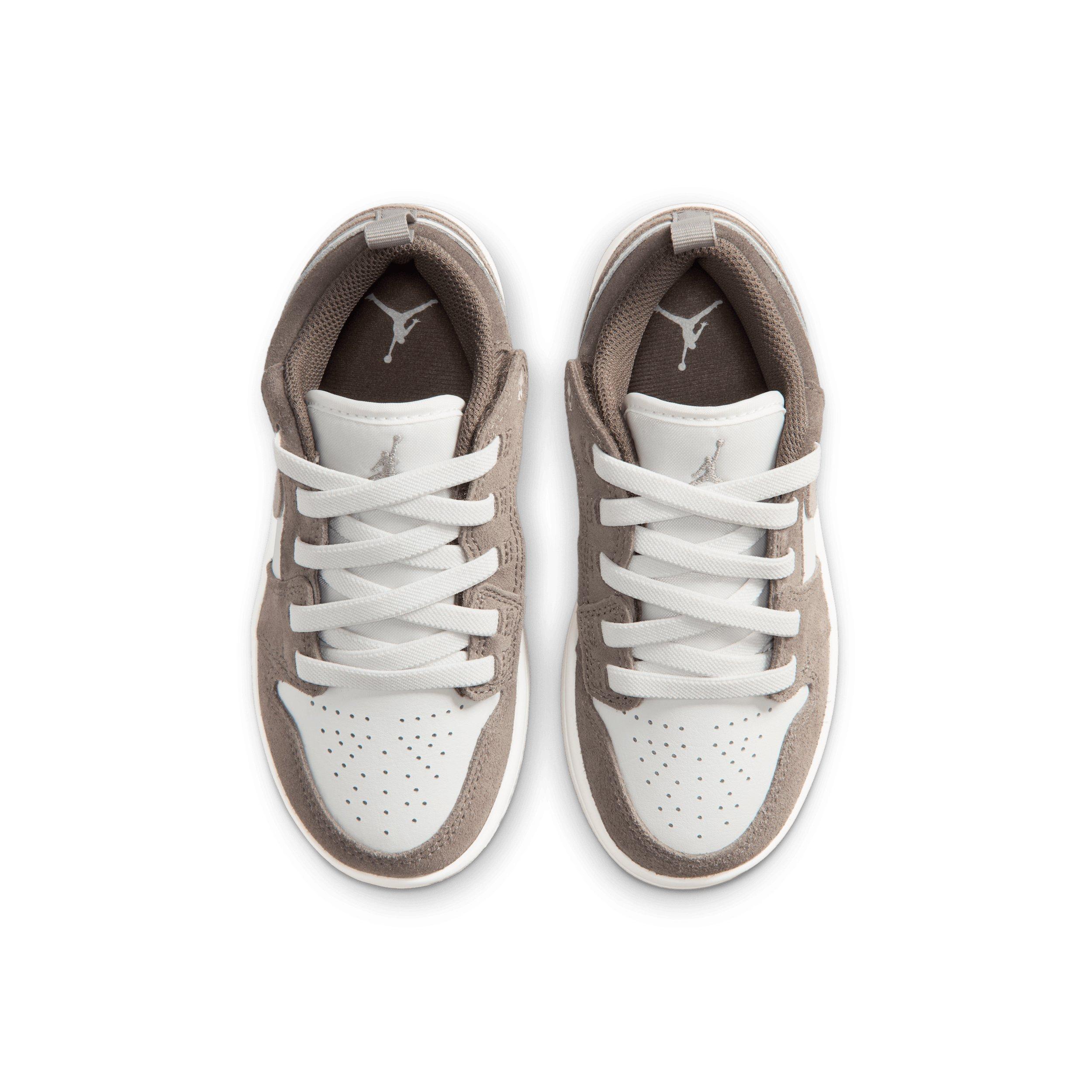 Jordan 1 Low Alt "Olive Grey/Summit White/Pale Ivory/Enigma Stone" Preschool Boys' Shoe - GREY/WHITE/IVORY/STONE Thumbnail View 4