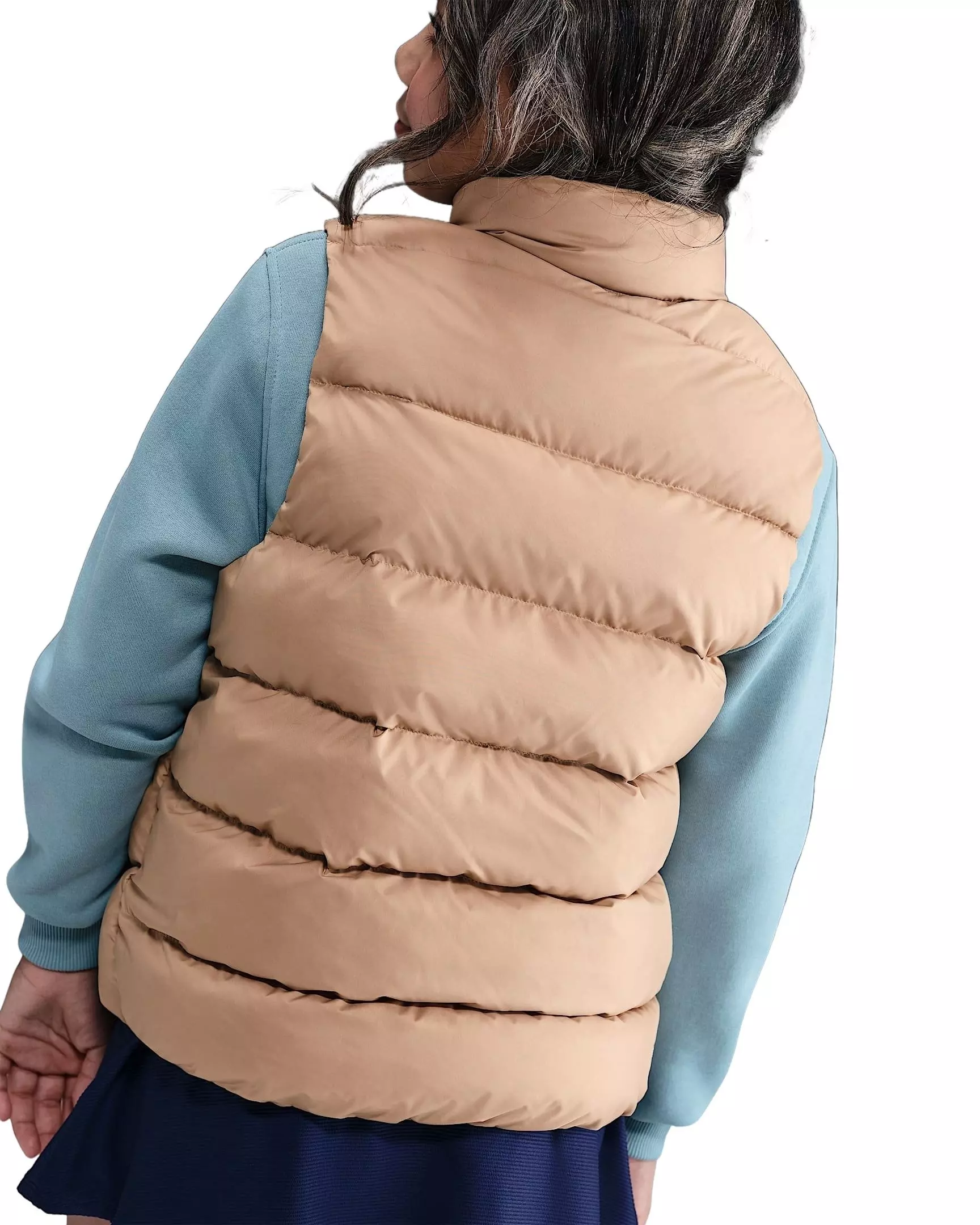 Nike Big Kids' Sportswear All Day Play Therma-FIT Loose-Fit Puffer Vest - Brown - BROWN