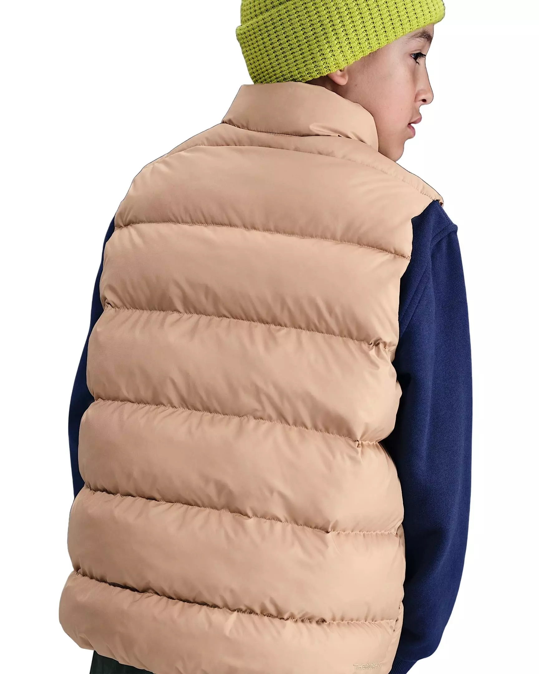 Nike Big Kids' Sportswear All Day Play Therma-FIT Loose-Fit Puffer Vest - Brown - BROWN