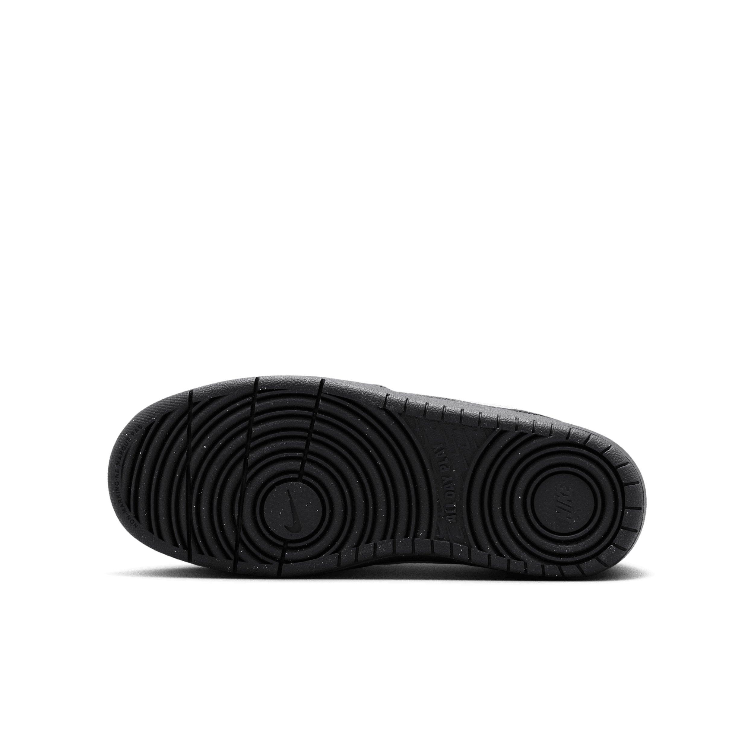 Nike Court Borough Low Recraft "Black/Black/Grey Fog" Grade School Boys' Shoe - BLACK/BLACK/GREY Thumbnail View 6