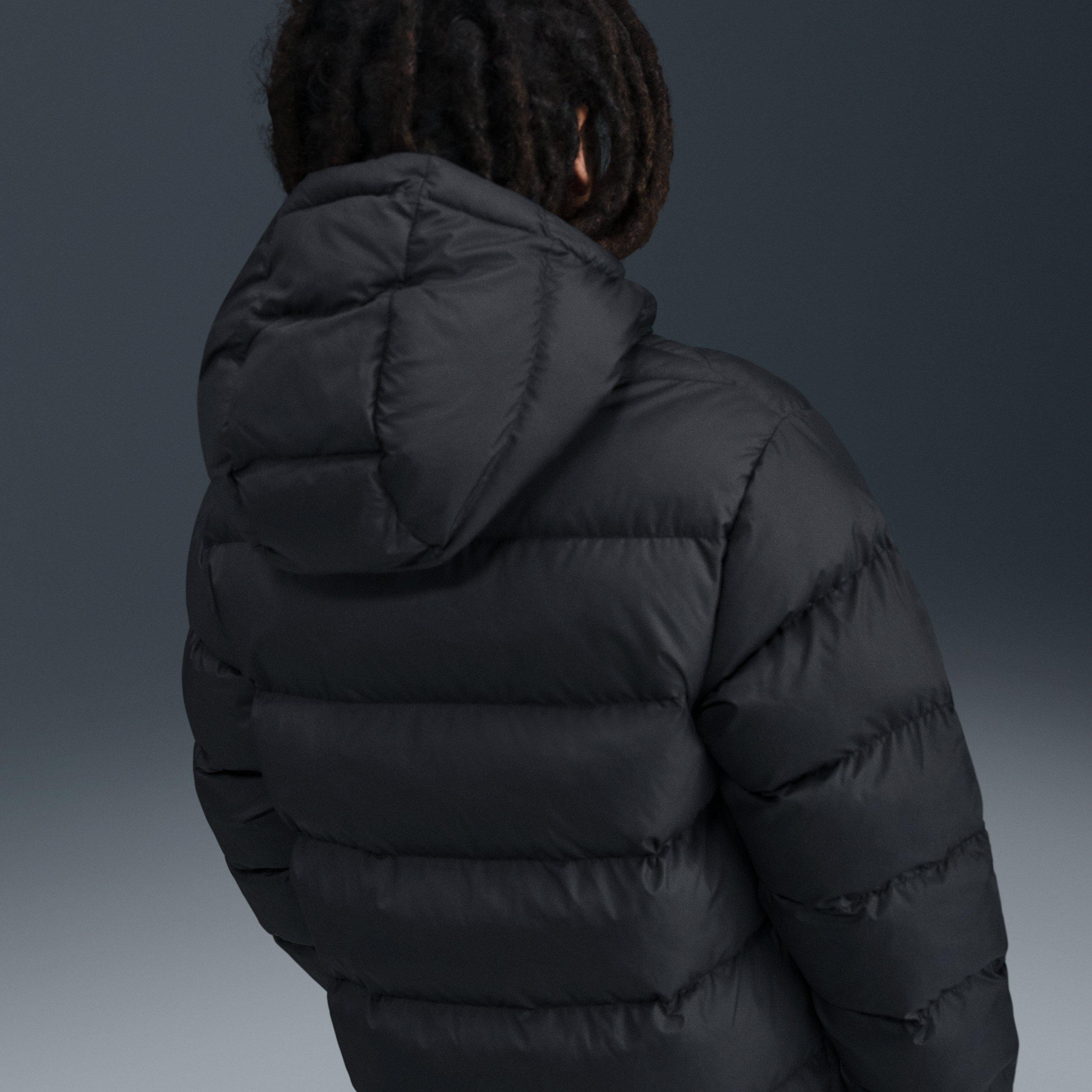 Nike Sportswear All Day Play Therma-FIT Loose-Fit Big Kids' Black Knee-Length Puffer Jacket