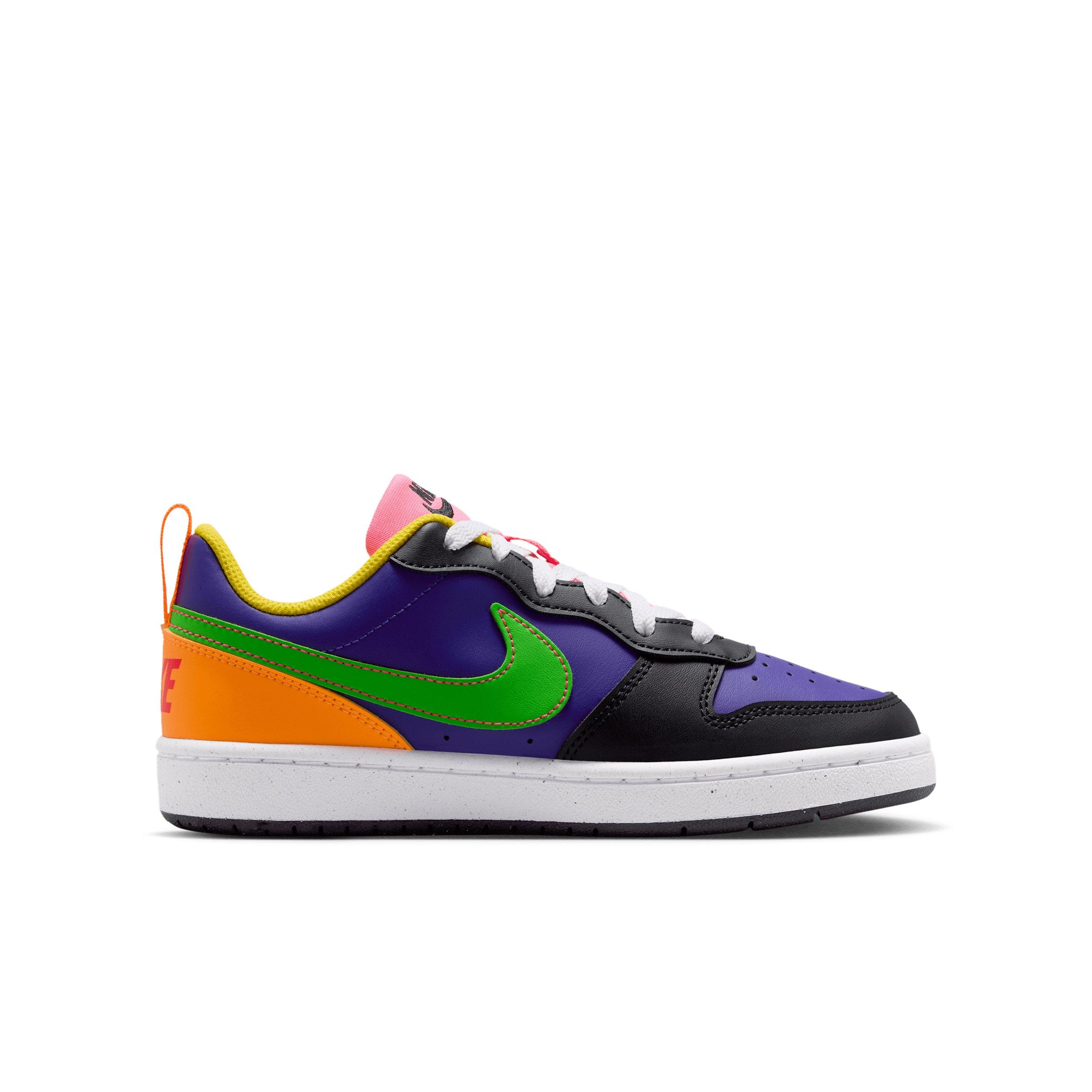 Nike Court Borough Low Recraft Grade School Boys' "Court Purple/Purple/Hyper Pink/Green Strike" Shoe
