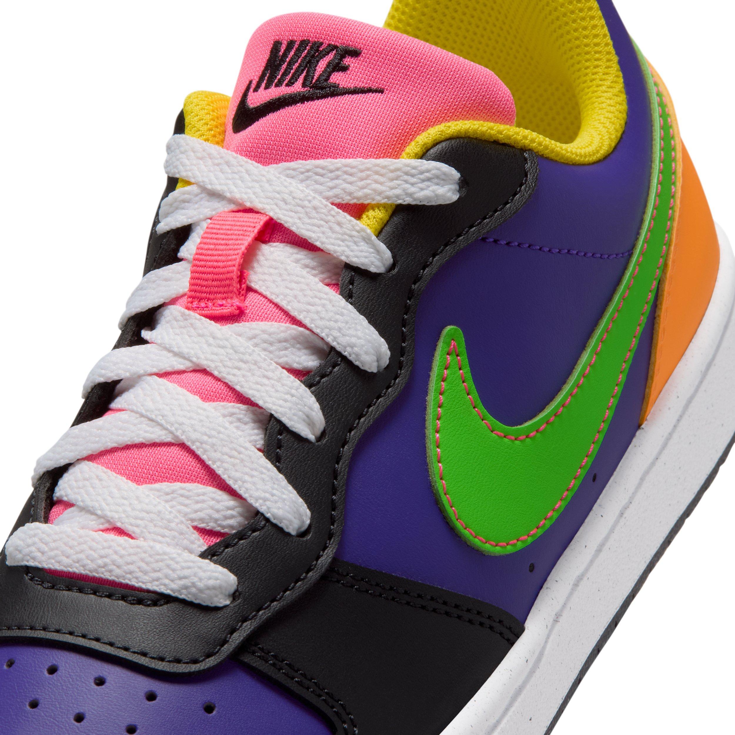 Nike Court Borough Low Recraft "Court Purple/Purple/Hyper Pink/Green Strike" Grade School Boys' Shoe - PURPLE/PURPLE/PINK/GREEN Thumbnail View 7