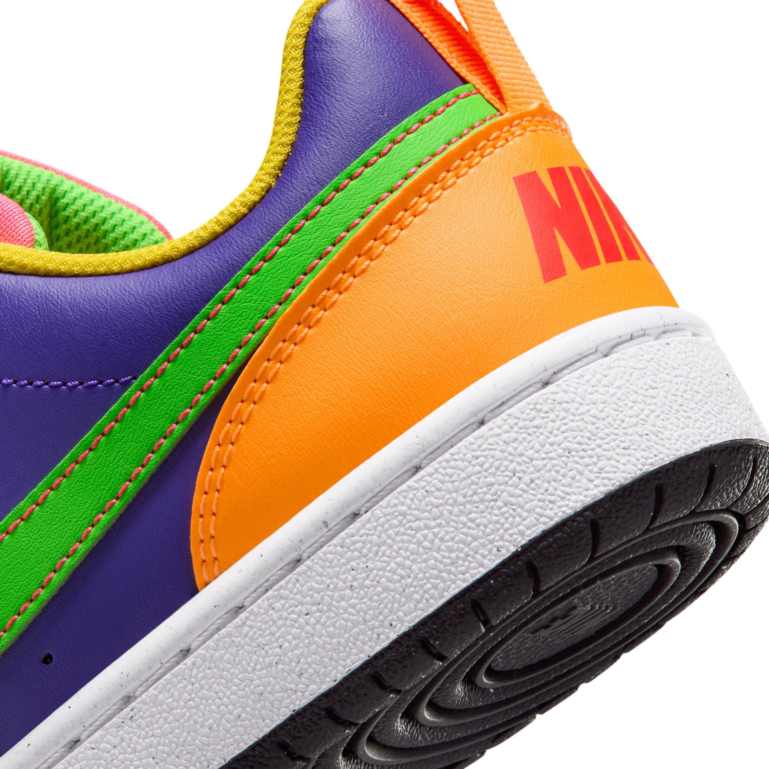 Nike Court Borough Low Recraft "Court Purple/Purple/Hyper Pink/Green Strike" Grade School Boys' Shoe - PURPLE/PURPLE/PINK/GREEN Thumbnail View 8