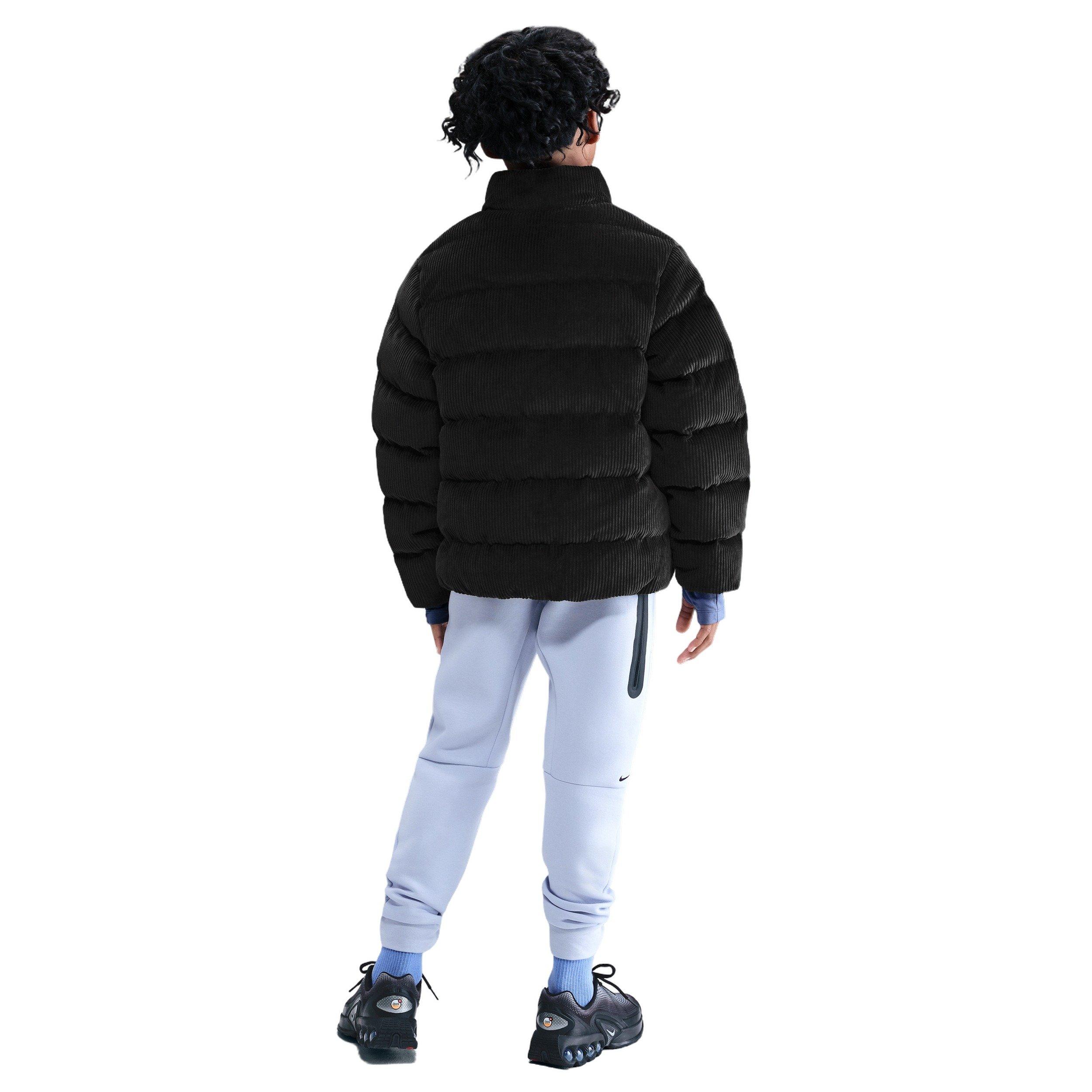 Nike Sportswear All Day Play Therma-FIT Loose-Fit Big Kids' Black Corduroy Puffer Jacket