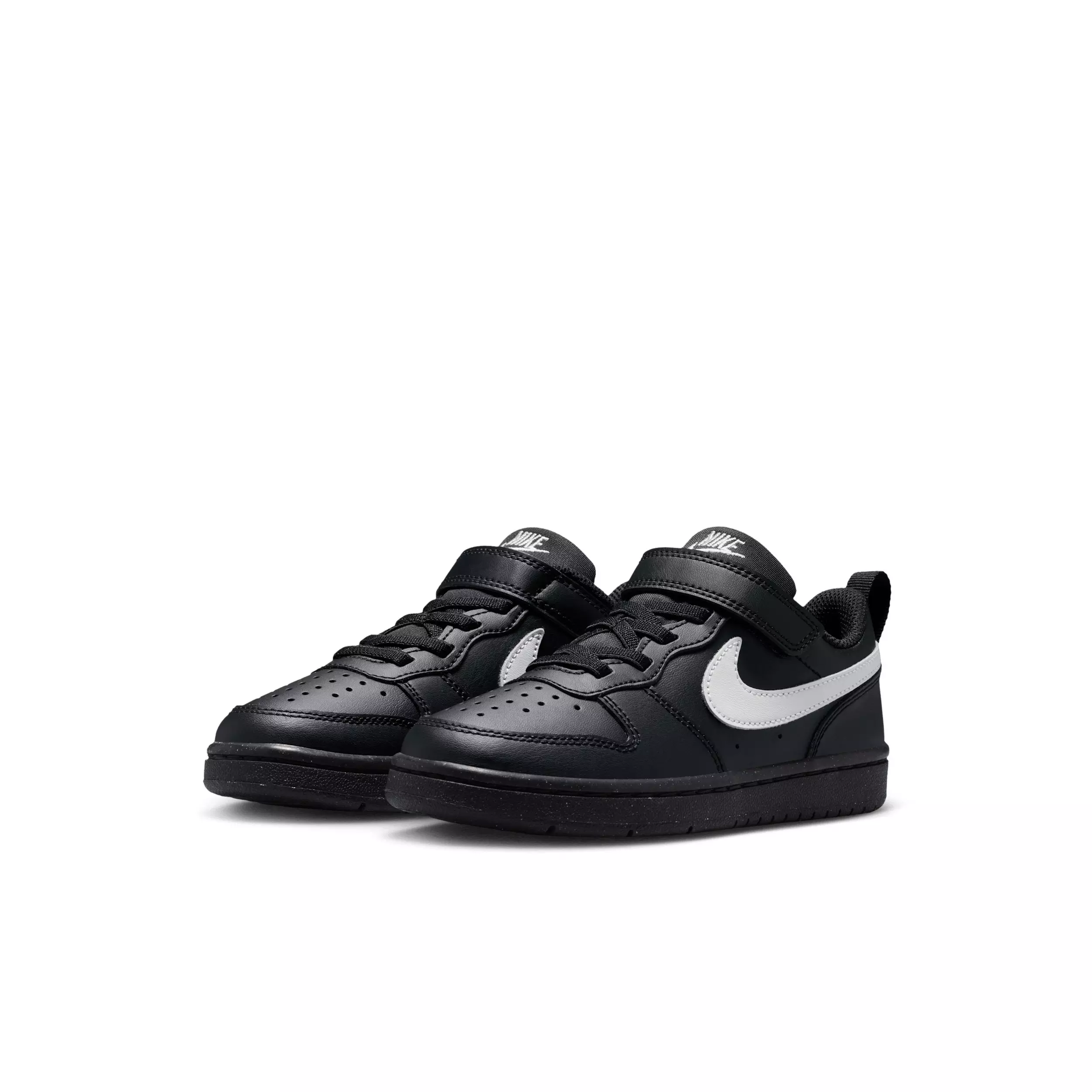 Nike Court Borough Low Recraft "Black/Black/Grey Fog" Preschool Boys' Shoe - BLACK/BLACK/GREY