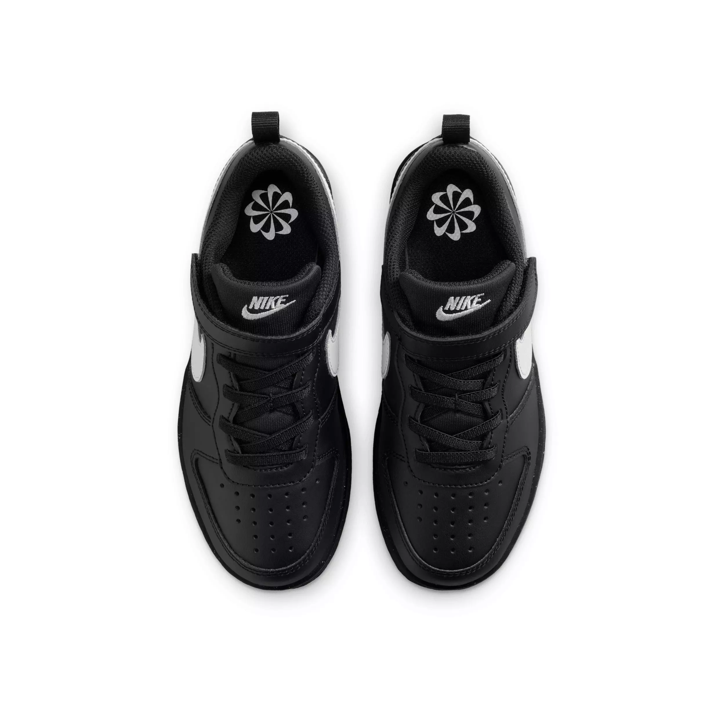 Nike Court Borough Low Recraft "Black/Black/Grey Fog" Preschool Boys' Shoe - BLACK/BLACK/GREY