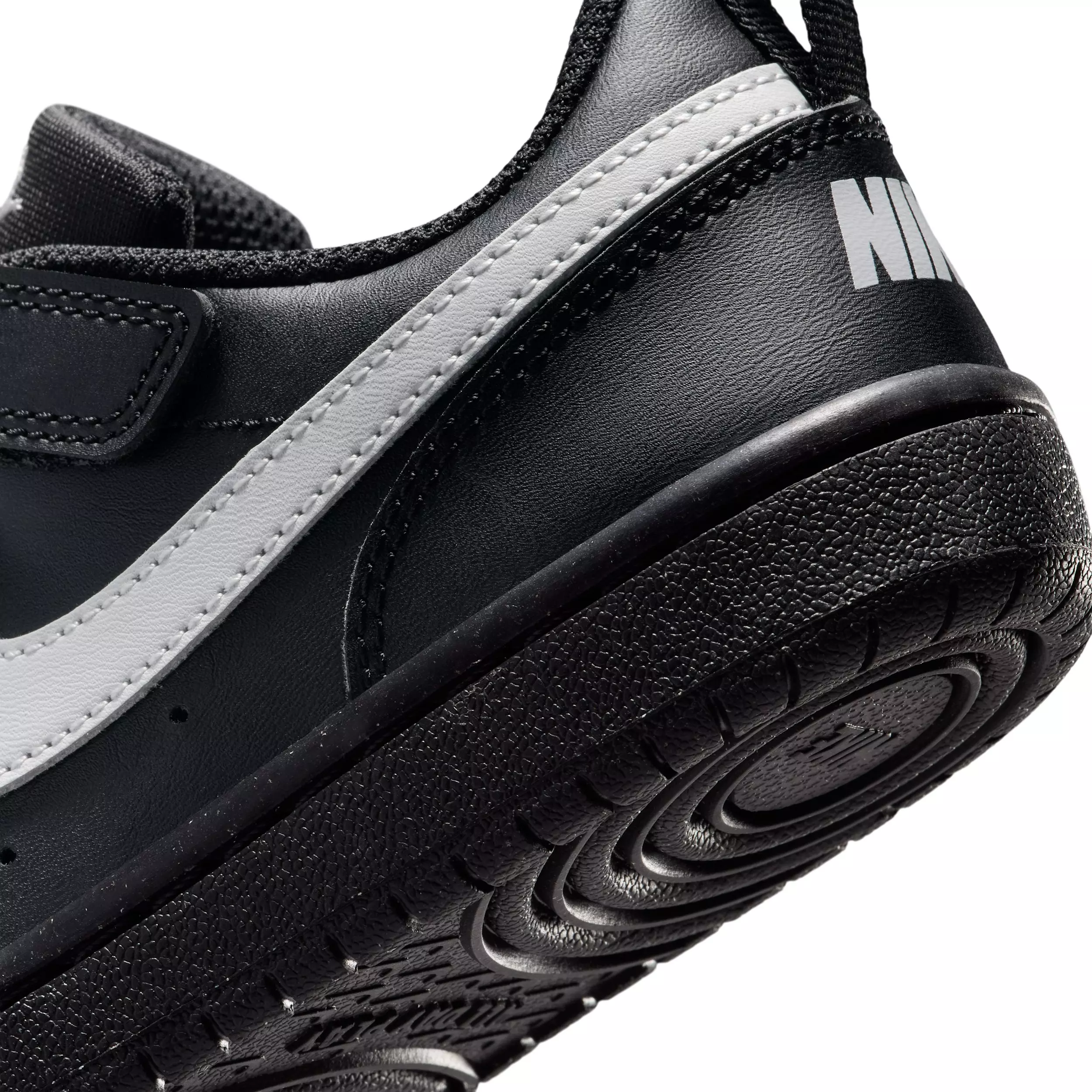 Nike Court Borough Low Recraft "Black/Black/Grey Fog" Preschool Boys' Shoe - BLACK/BLACK/GREY