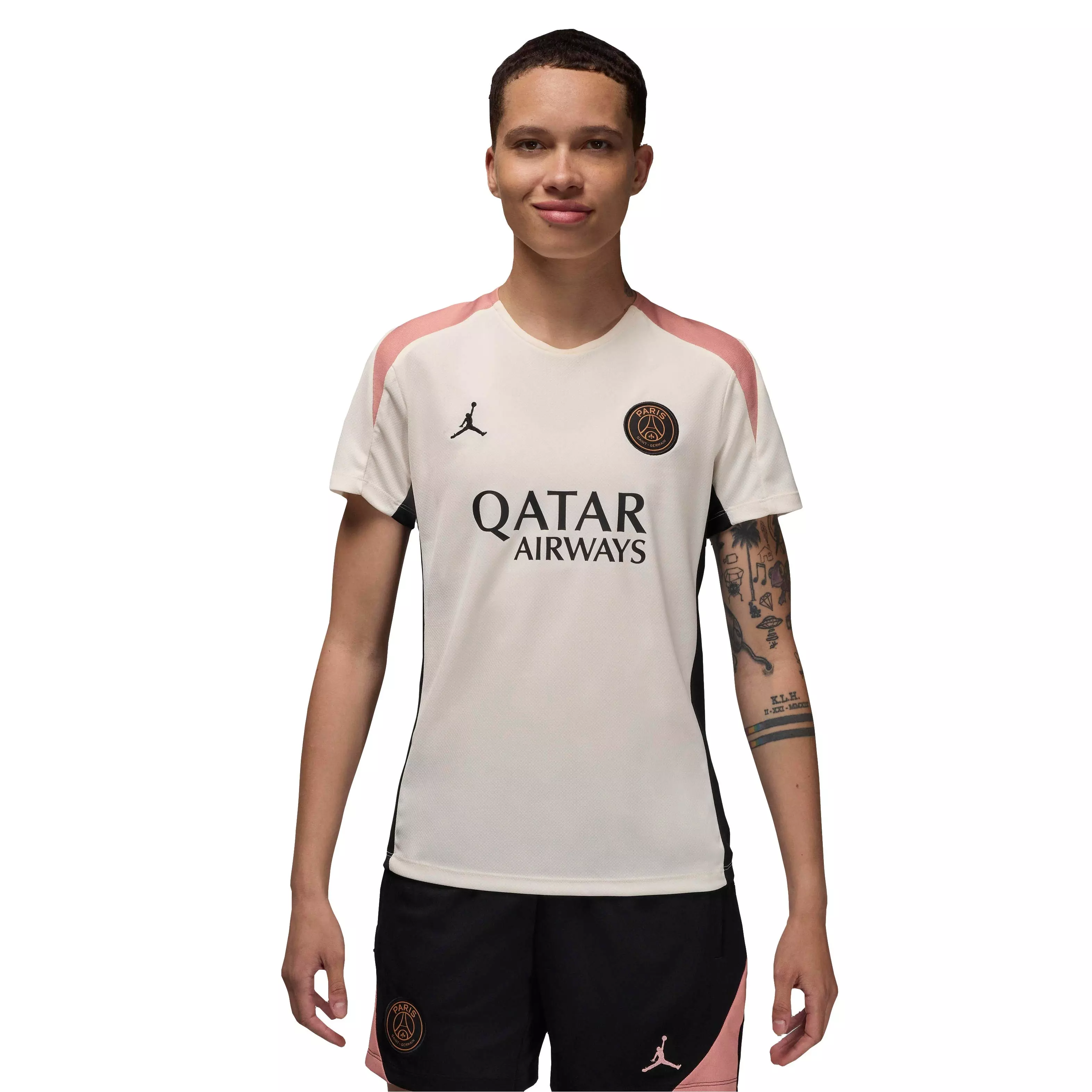 Jordan Women's Paris Saint-Germain Strike Third Dri-FIT Soccer Short-Sleeve Top -Pale Ivory - PALE IVORY