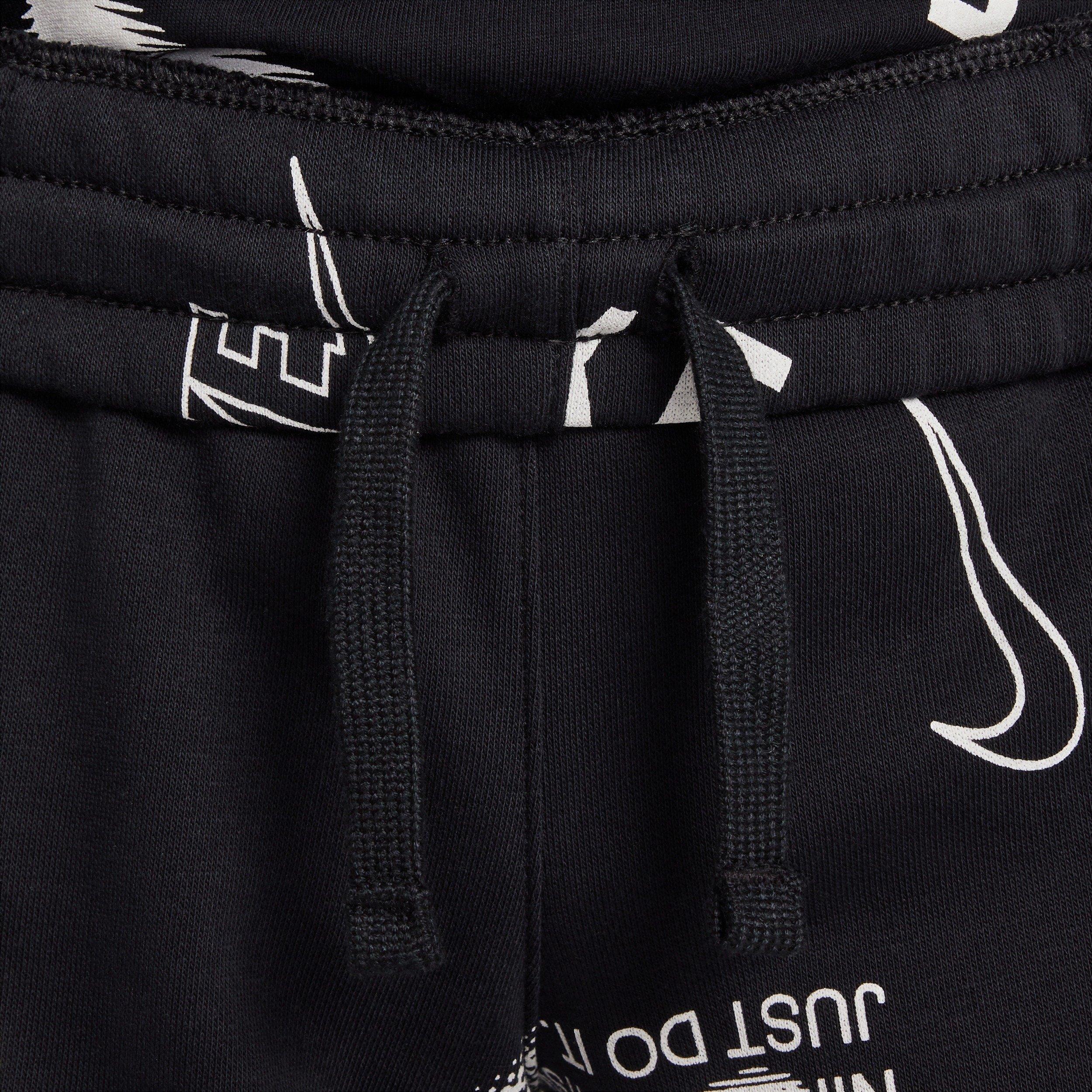 Nike Big Kids' Sportswear Logo Club French Terry Shorts - Black - BLACK Thumbnail View 3