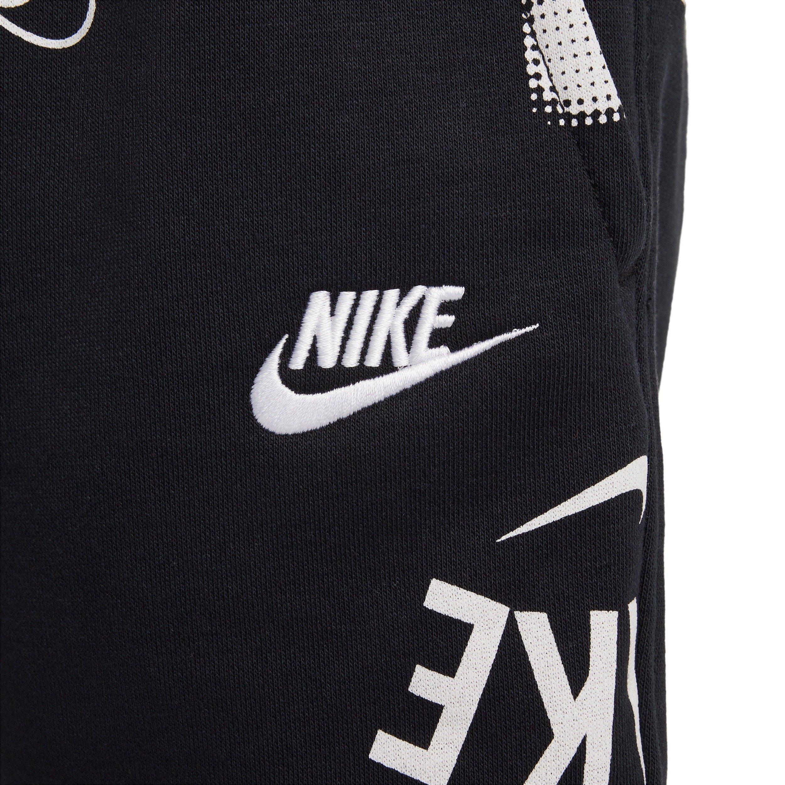 Nike Big Kids' Sportswear Logo Club French Terry Shorts - Black - BLACK Thumbnail View 5